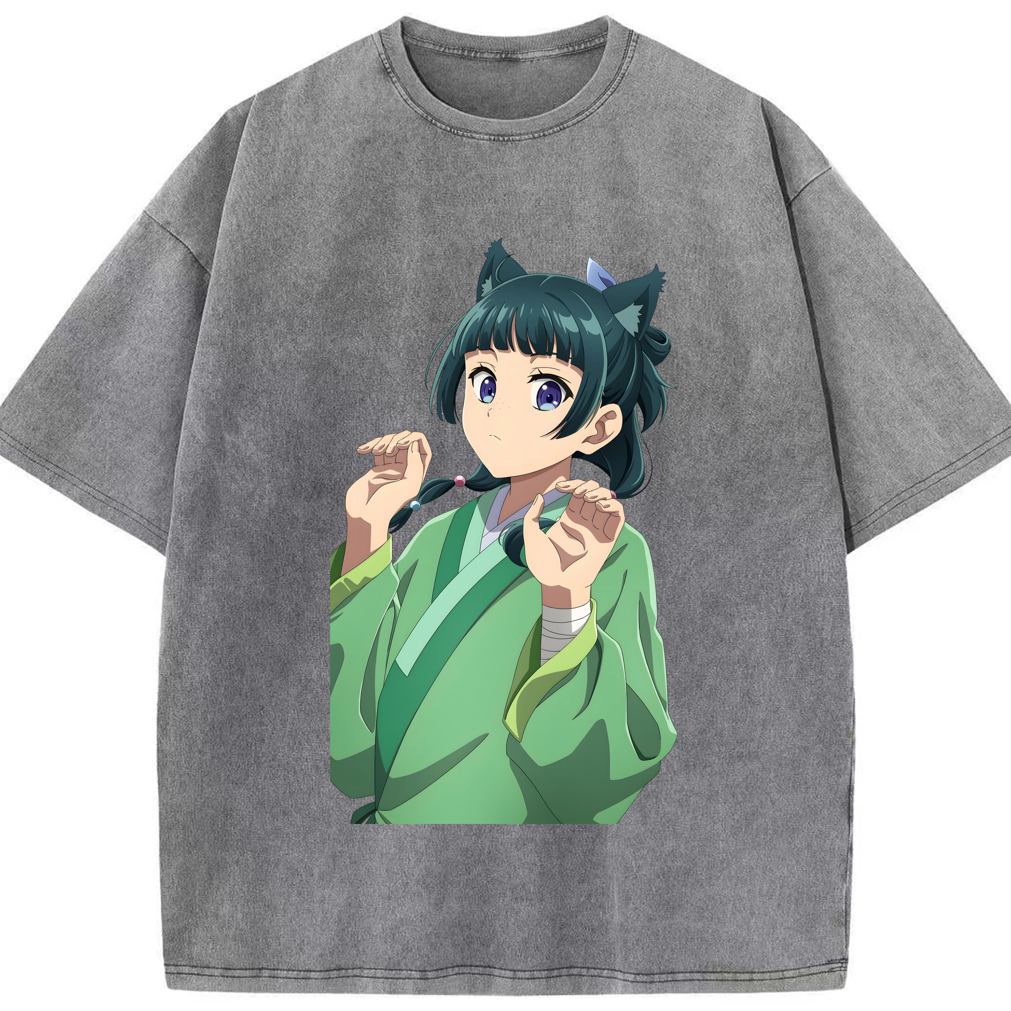 （画像用） 薬屋のひとりごと The Apothecary Diaries 綿100% ヴィンテージ風 半袖Tシャツ（フロントプリント）