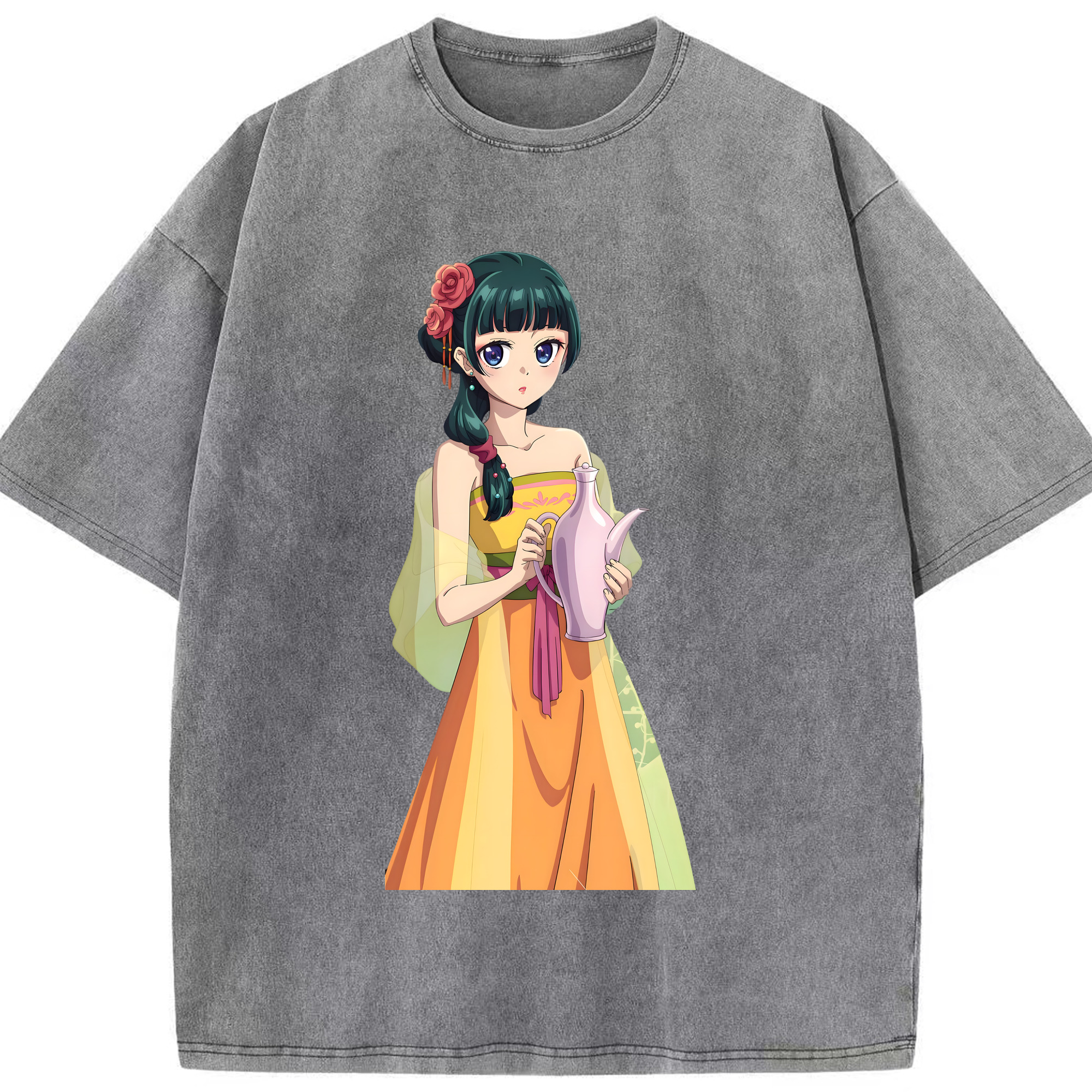（画像用） 薬屋のひとりごと The Apothecary Diaries 綿100% ヴィンテージ風 半袖Tシャツ（フロントプリント）