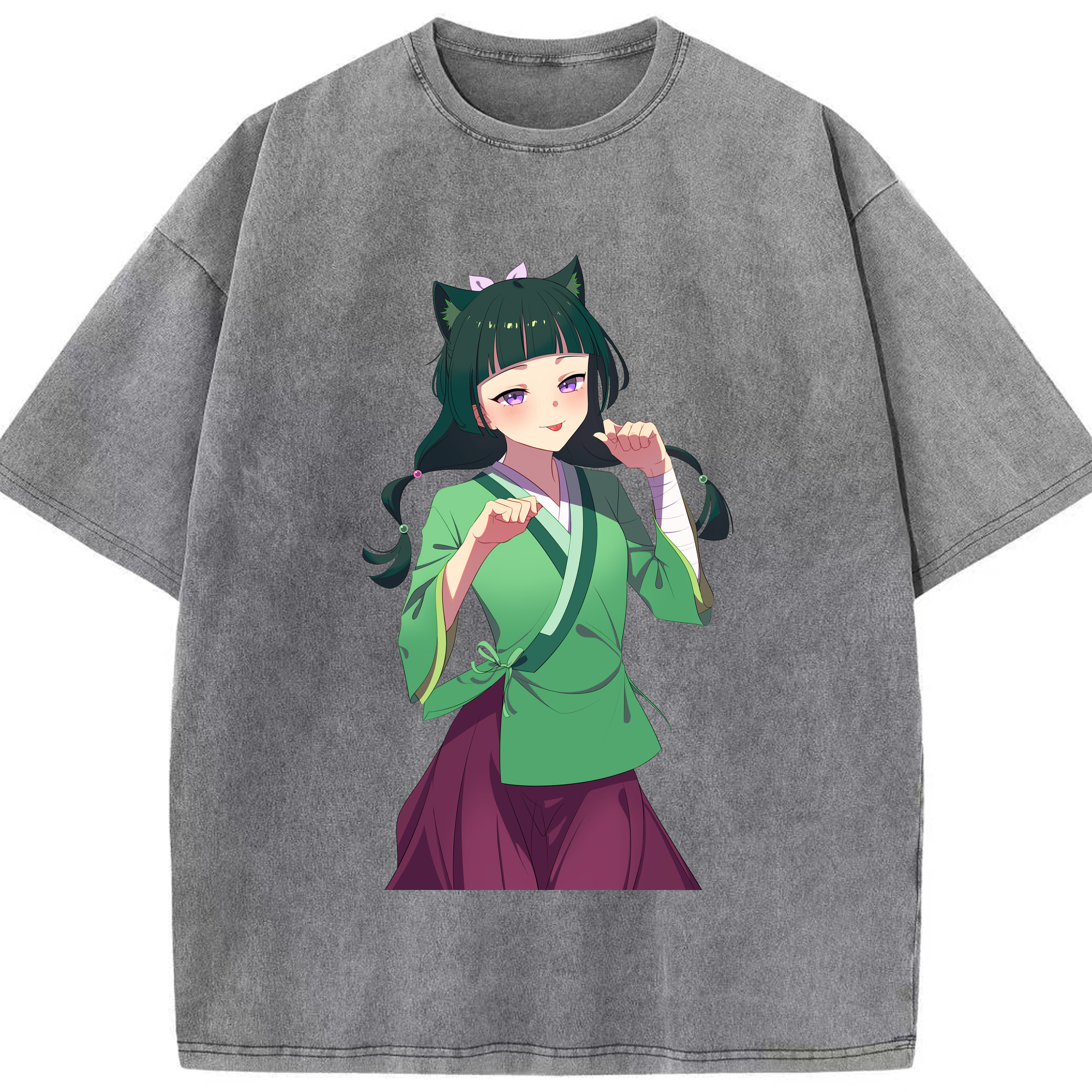 （画像用） 薬屋のひとりごと The Apothecary Diaries 綿100% ヴィンテージ風 半袖Tシャツ（フロントプリント）