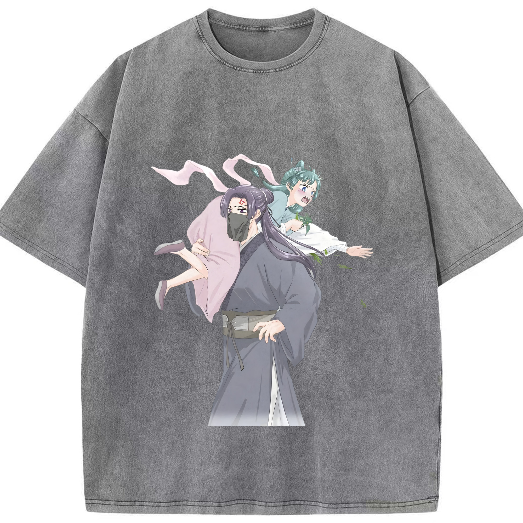 （画像用） 薬屋のひとりごと The Apothecary Diaries 綿100% ヴィンテージ風 半袖Tシャツ（フロントプリント）
