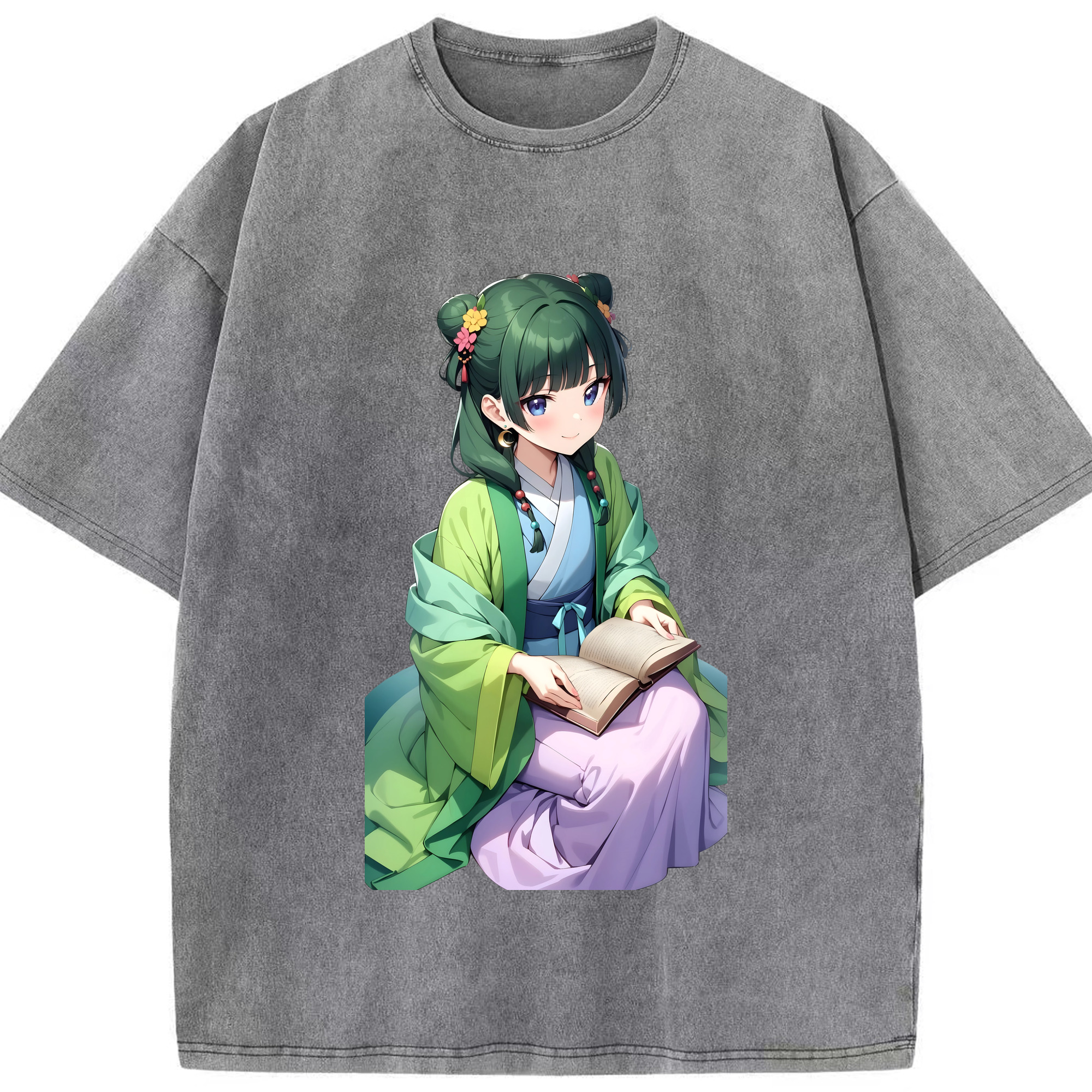 （画像用） 薬屋のひとりごと The Apothecary Diaries 綿100% ヴィンテージ風 半袖Tシャツ（フロントプリント）