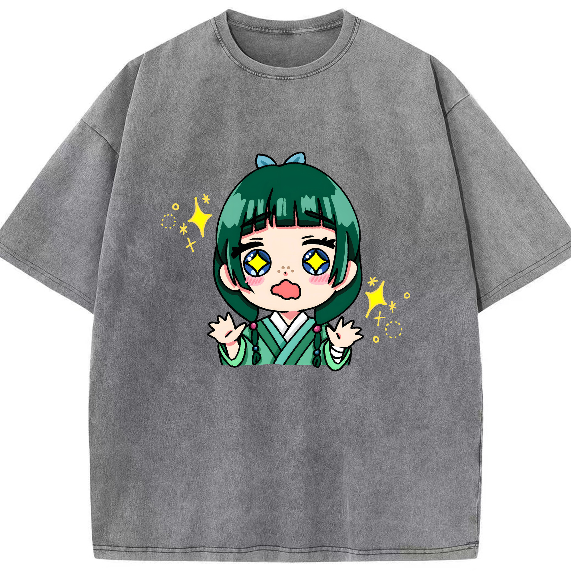 （画像用） 薬屋のひとりごと The Apothecary Diaries 綿100% ヴィンテージ風 半袖Tシャツ（フロントプリント）
