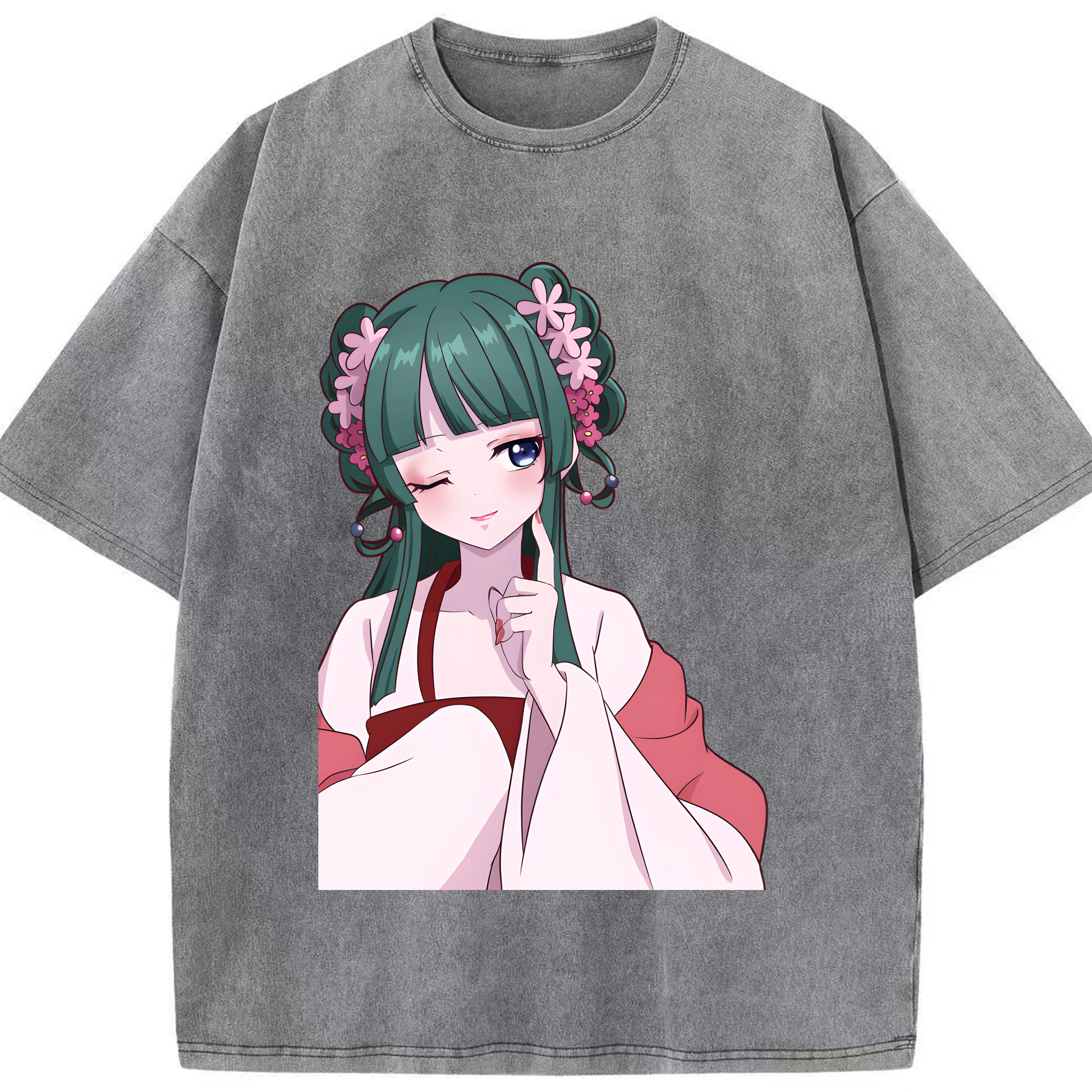 （画像用） 薬屋のひとりごと The Apothecary Diaries 綿100% ヴィンテージ風 半袖Tシャツ（フロントプリント）