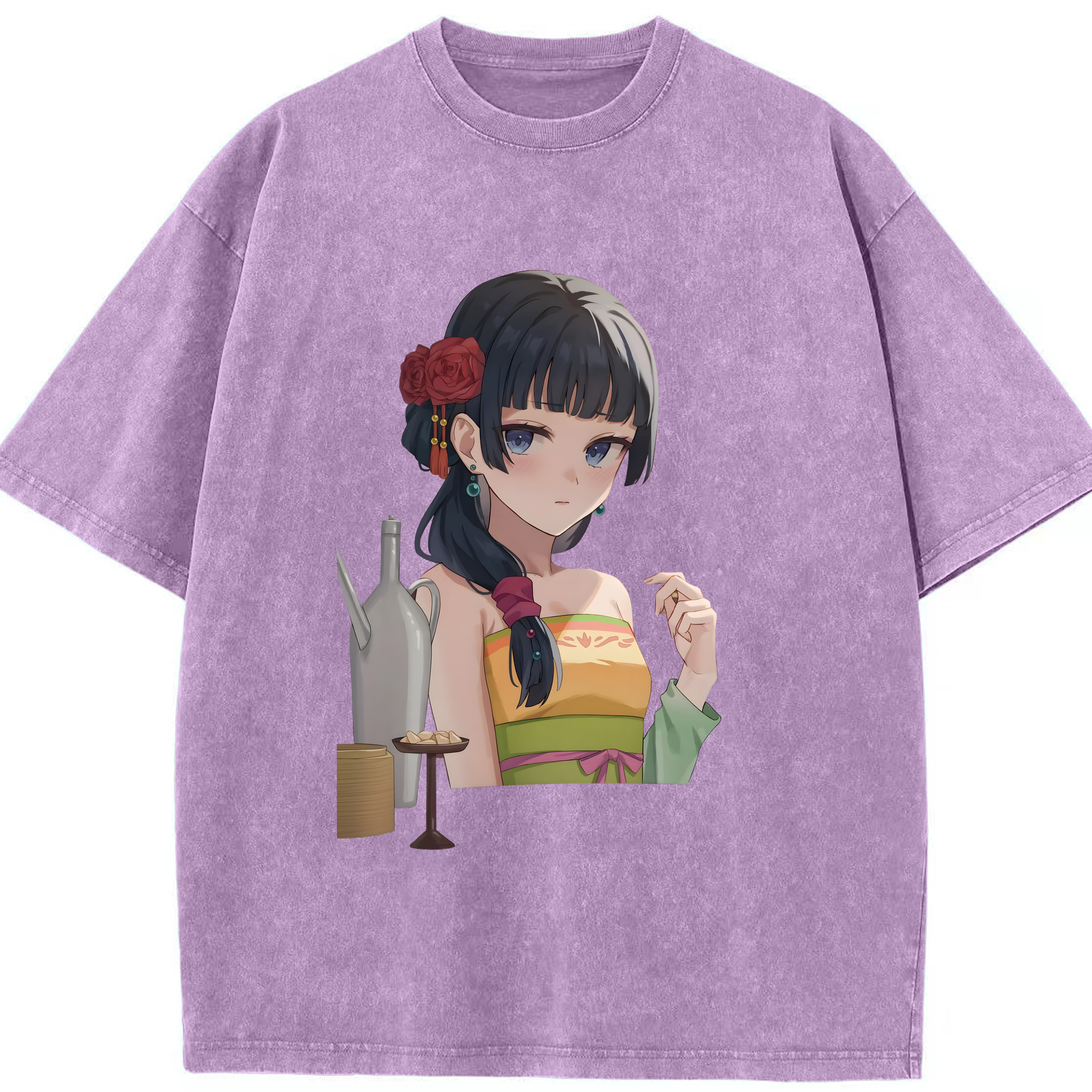 （画像用） 薬屋のひとりごと The Apothecary Diaries 綿100% ヴィンテージ風 半袖Tシャツ（フロントプリント）