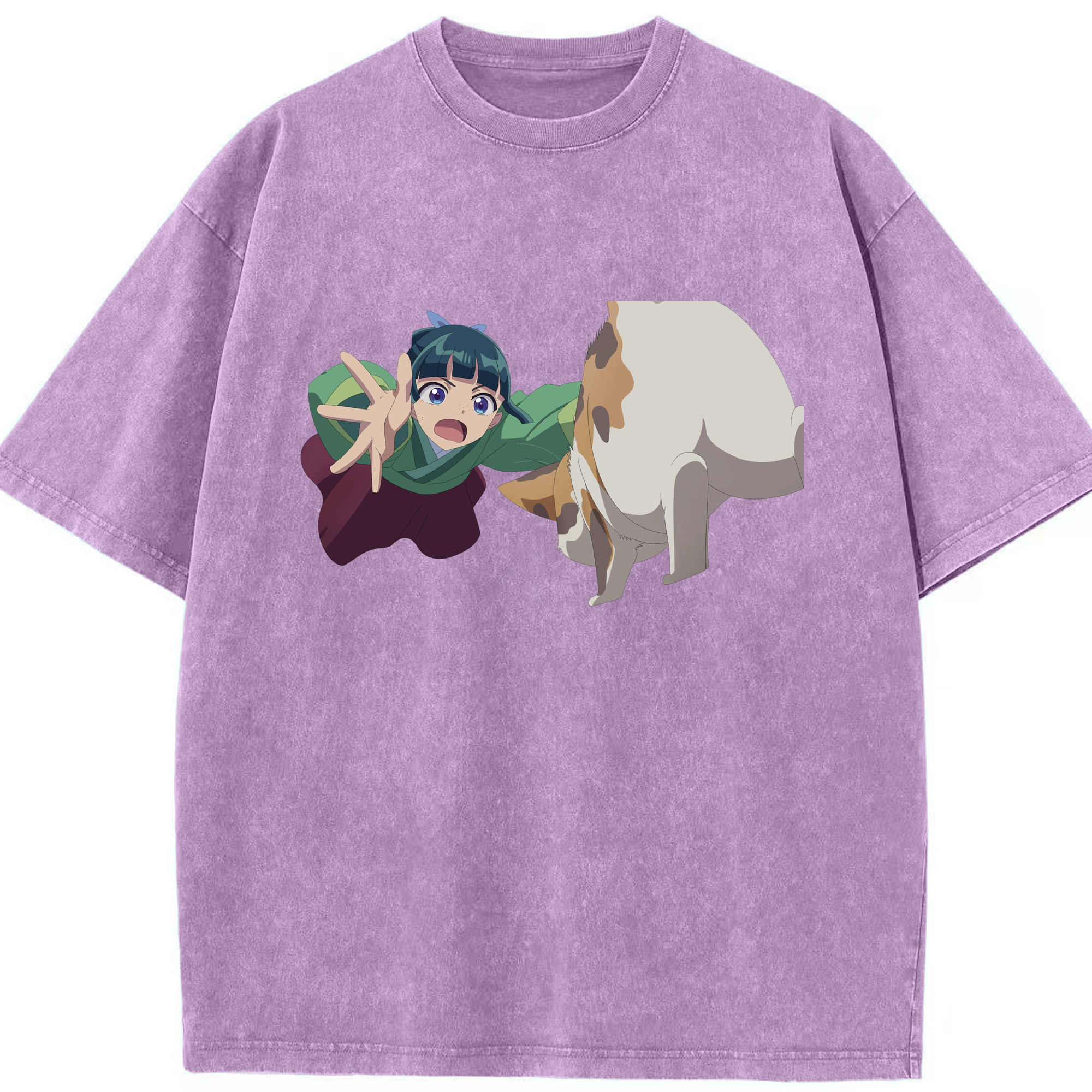 （画像用） 薬屋のひとりごと The Apothecary Diaries 綿100% ヴィンテージ風 半袖Tシャツ（フロントプリント）