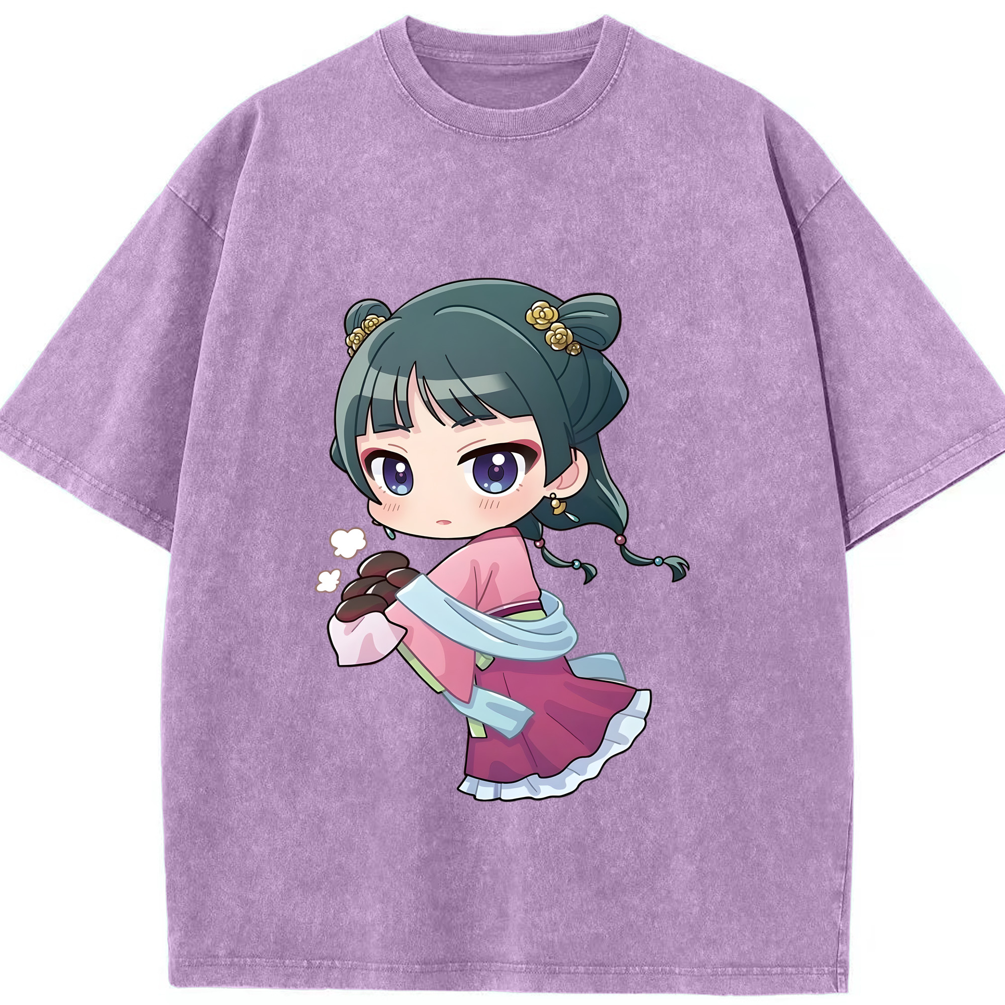（画像用） 薬屋のひとりごと The Apothecary Diaries 綿100% ヴィンテージ風 半袖Tシャツ（フロントプリント）