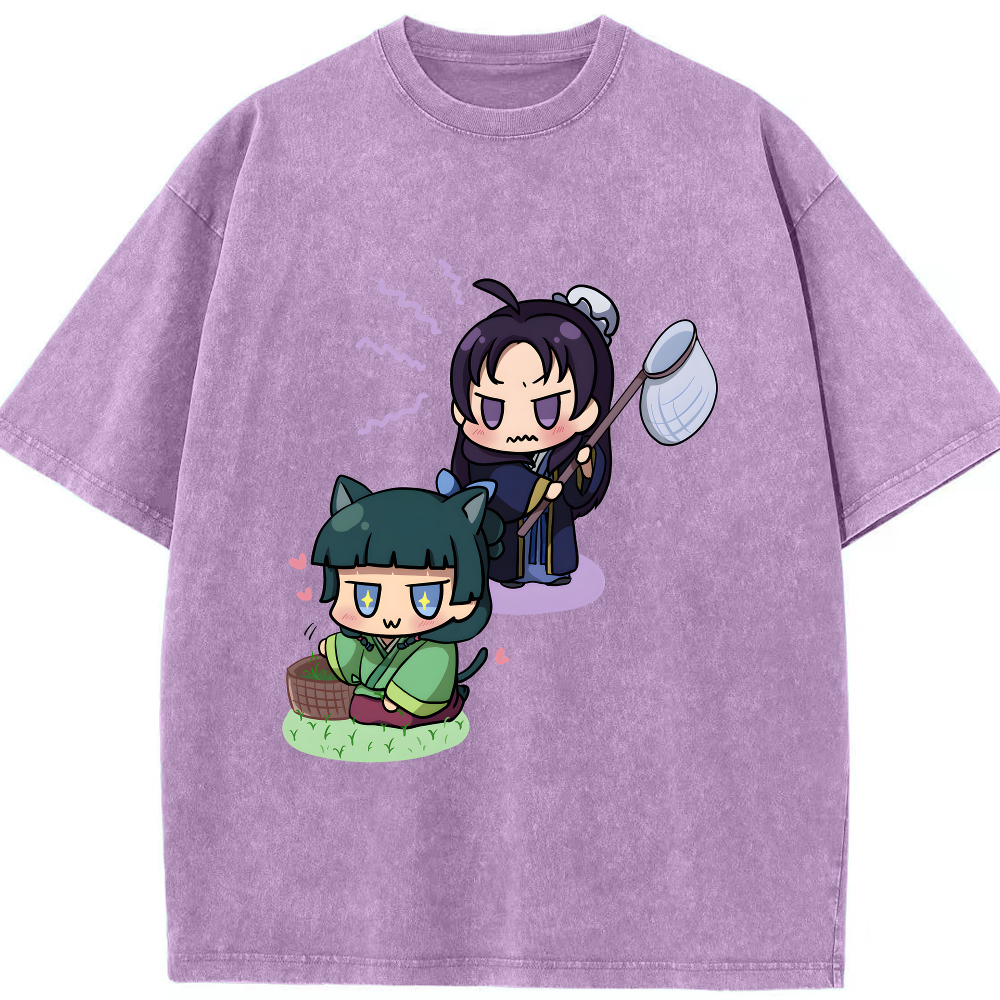 （画像用） 薬屋のひとりごと The Apothecary Diaries 綿100% ヴィンテージ風 半袖Tシャツ（フロントプリント）