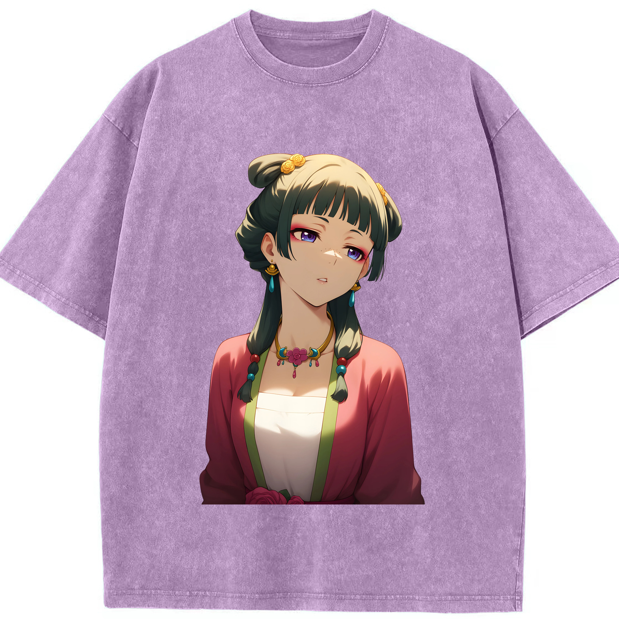 （画像用） 薬屋のひとりごと The Apothecary Diaries 綿100% ヴィンテージ風 半袖Tシャツ（フロントプリント）