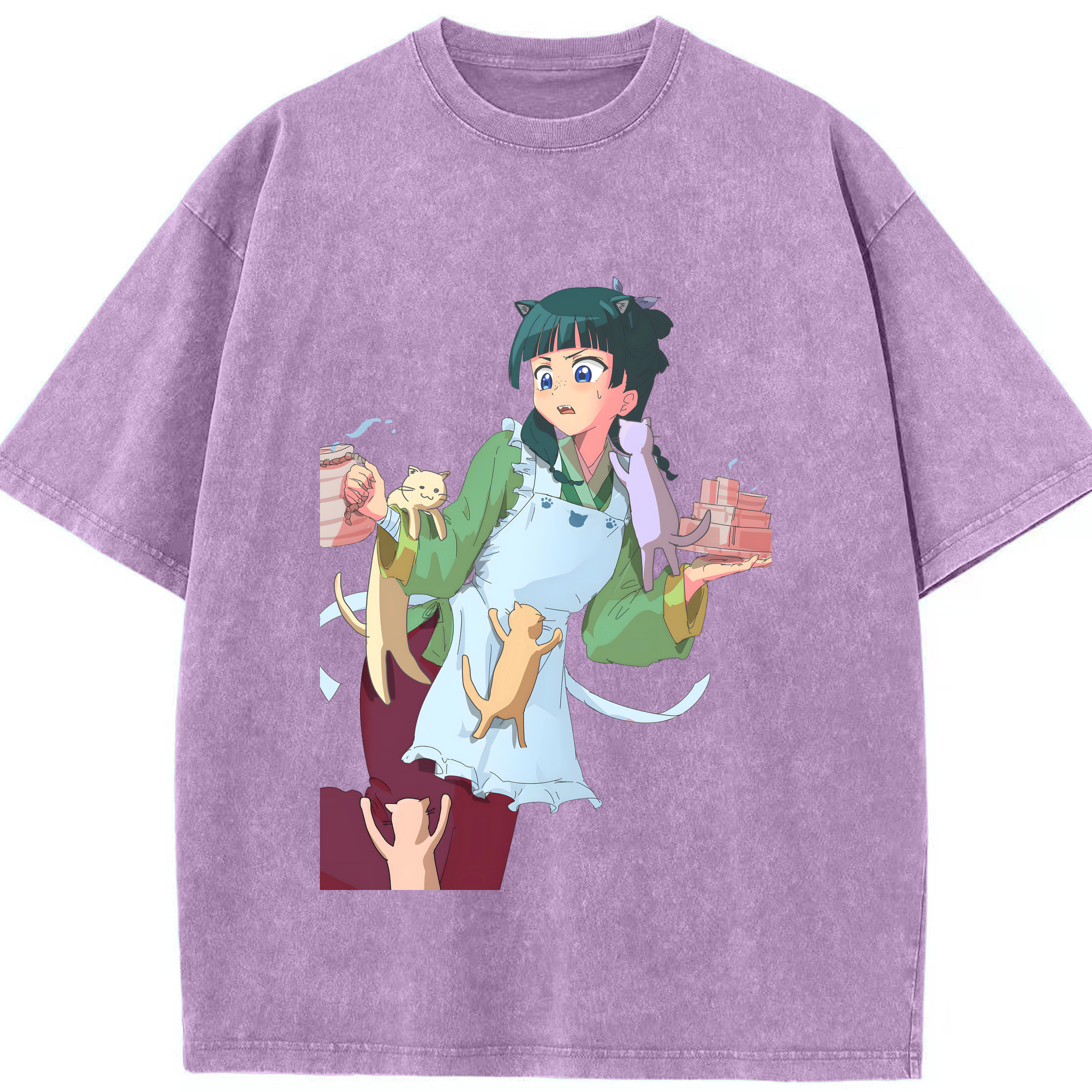 （画像用） 薬屋のひとりごと The Apothecary Diaries 綿100% ヴィンテージ風 半袖Tシャツ（フロントプリント）