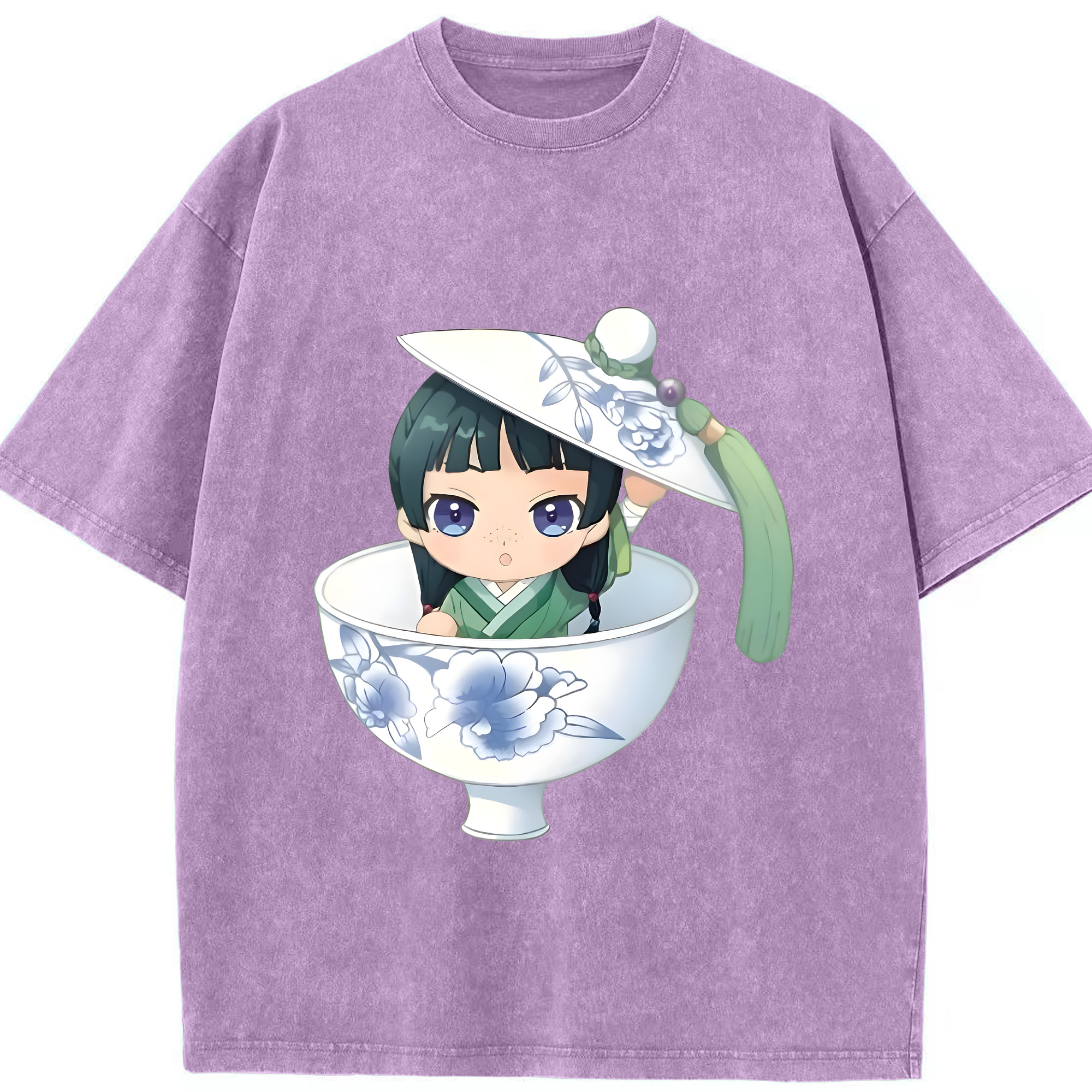 （画像用） 薬屋のひとりごと The Apothecary Diaries 綿100% ヴィンテージ風 半袖Tシャツ（フロントプリント）