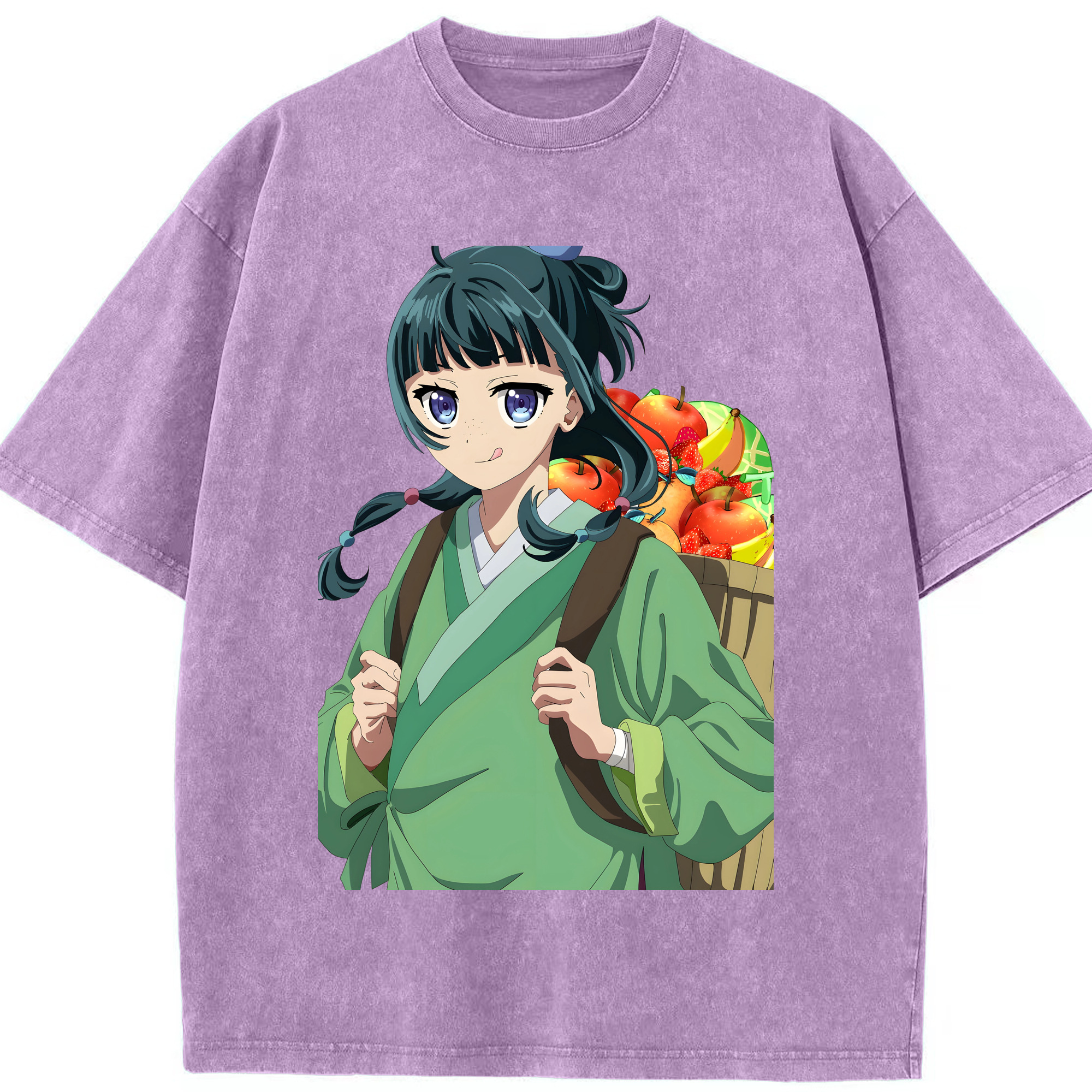 （画像用） 薬屋のひとりごと The Apothecary Diaries 綿100% ヴィンテージ風 半袖Tシャツ（フロントプリント）
