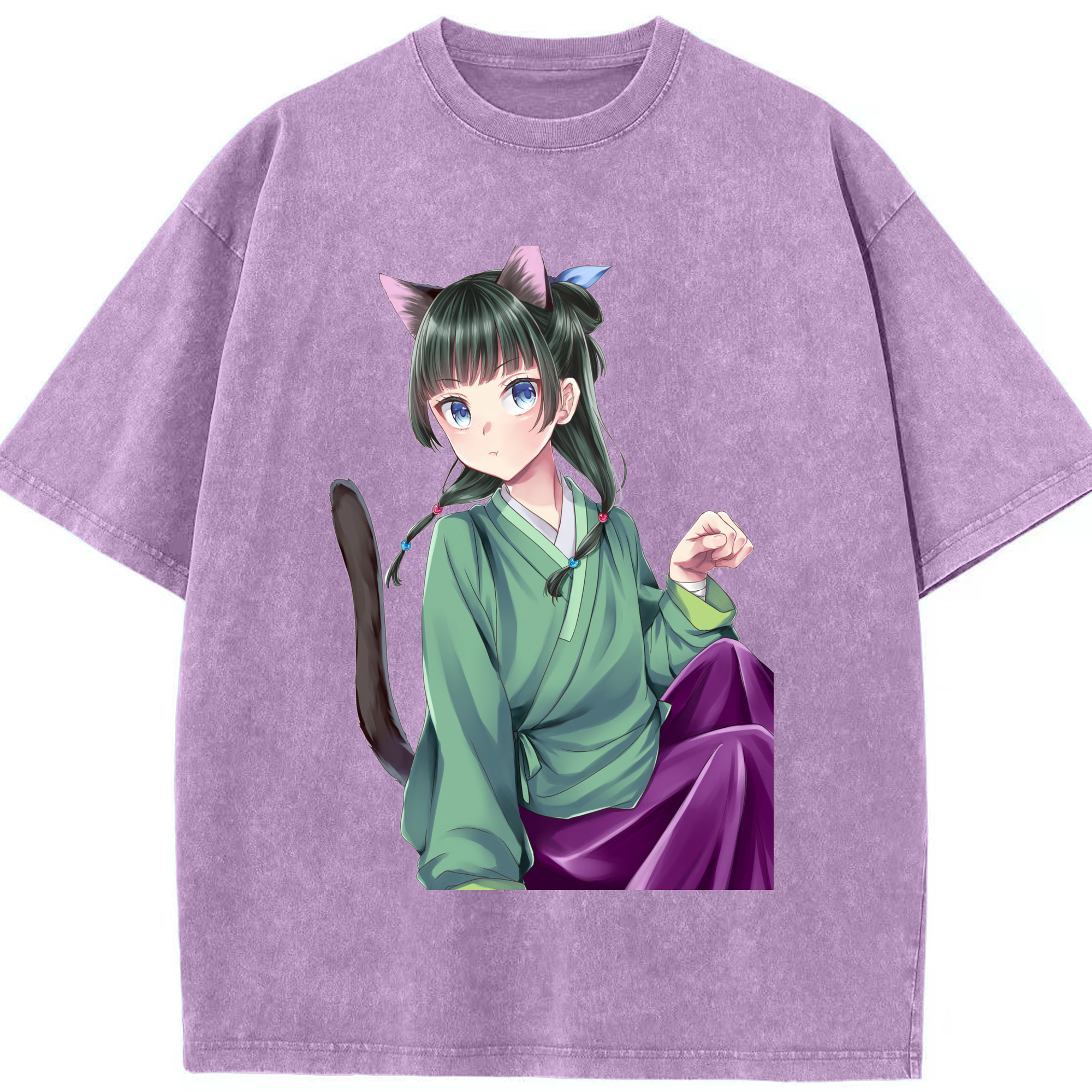 （画像用） 薬屋のひとりごと The Apothecary Diaries 綿100% ヴィンテージ風 半袖Tシャツ（フロントプリント）