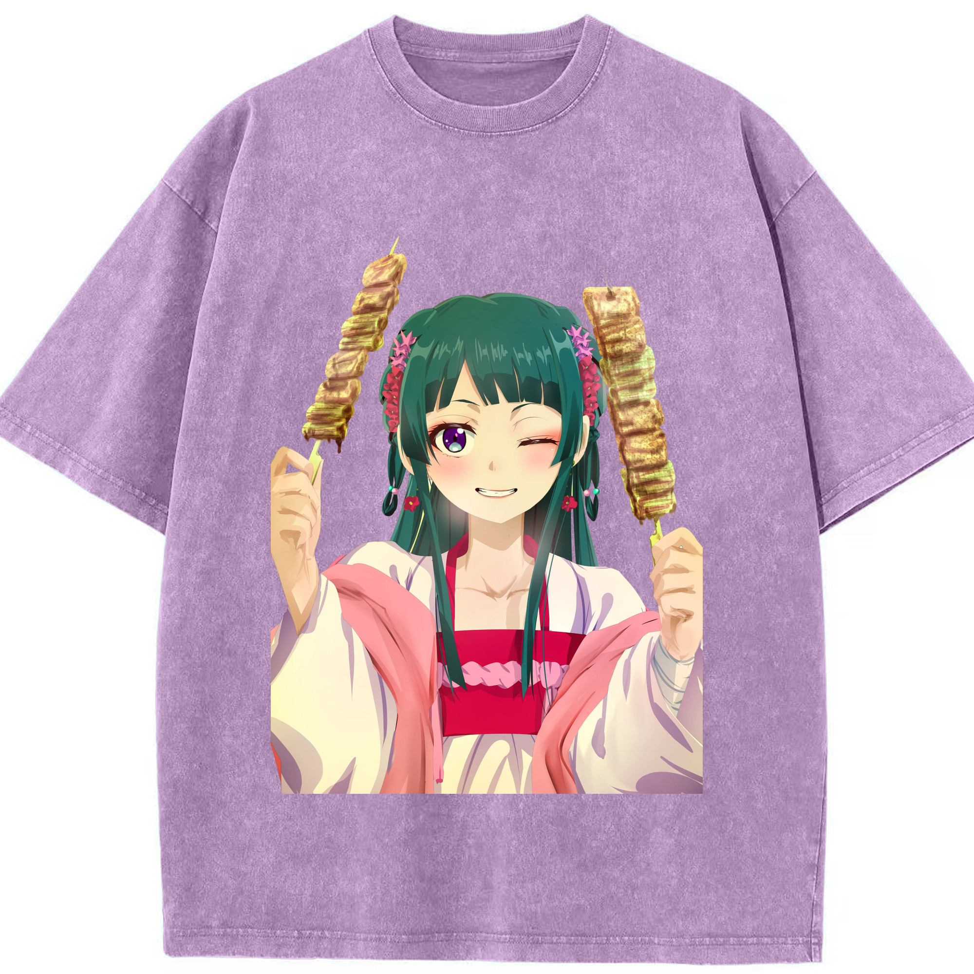 （画像用） 薬屋のひとりごと The Apothecary Diaries 綿100% ヴィンテージ風 半袖Tシャツ（フロントプリント）