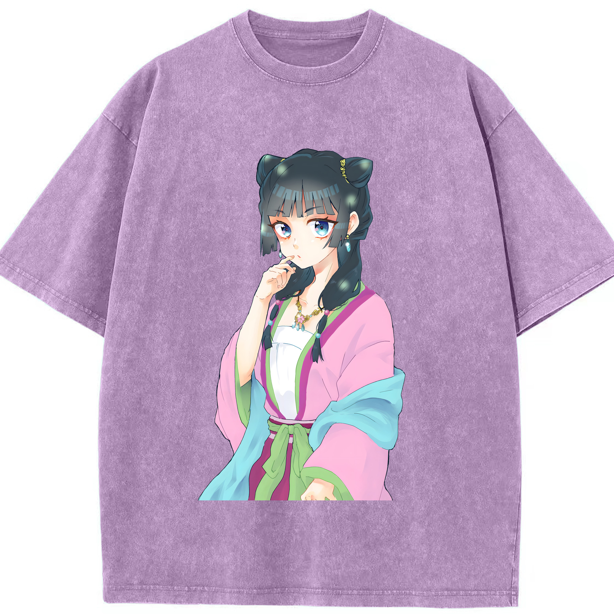 （画像用） 薬屋のひとりごと The Apothecary Diaries 綿100% ヴィンテージ風 半袖Tシャツ（フロントプリント）