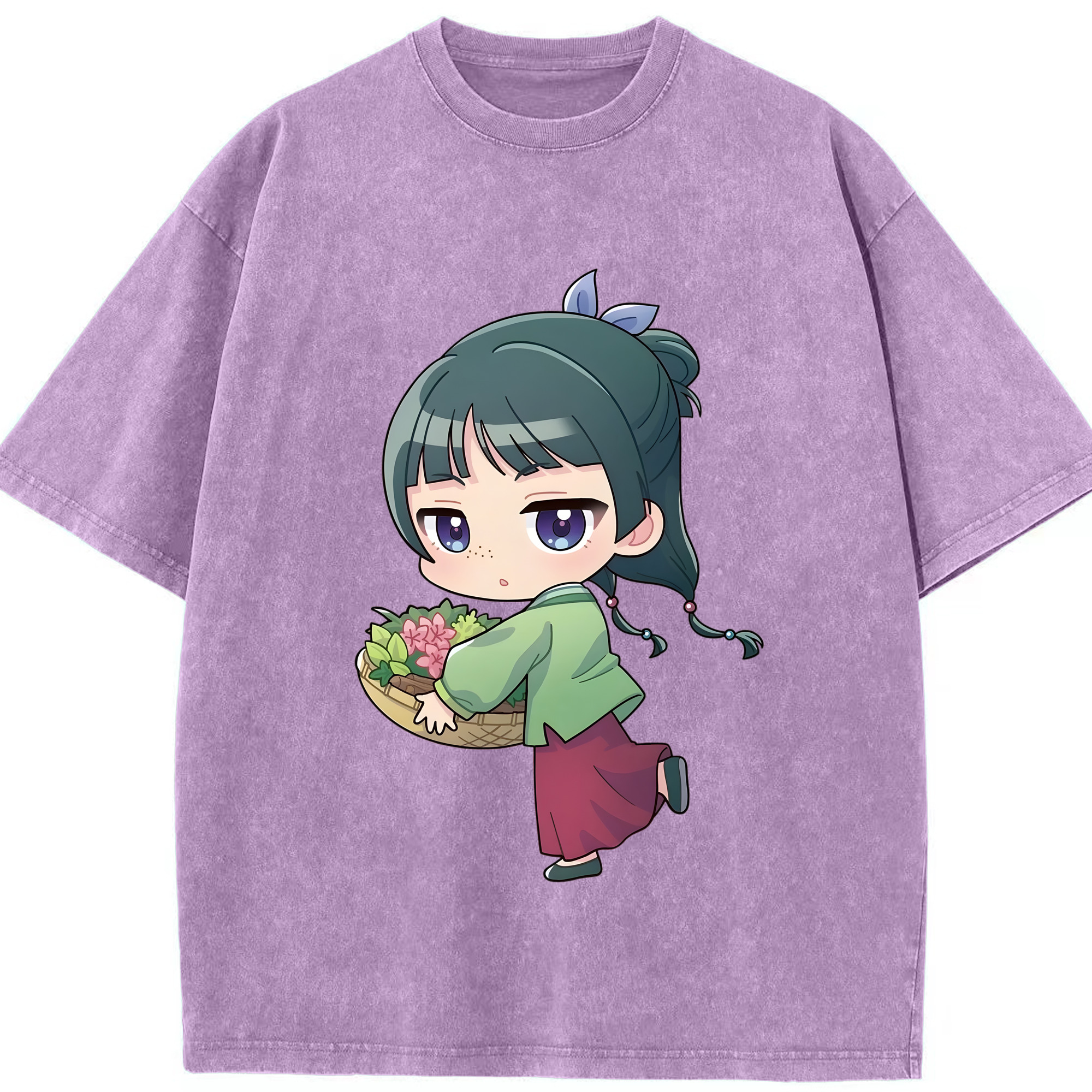 （画像用） 薬屋のひとりごと The Apothecary Diaries 綿100% ヴィンテージ風 半袖Tシャツ（フロントプリント）