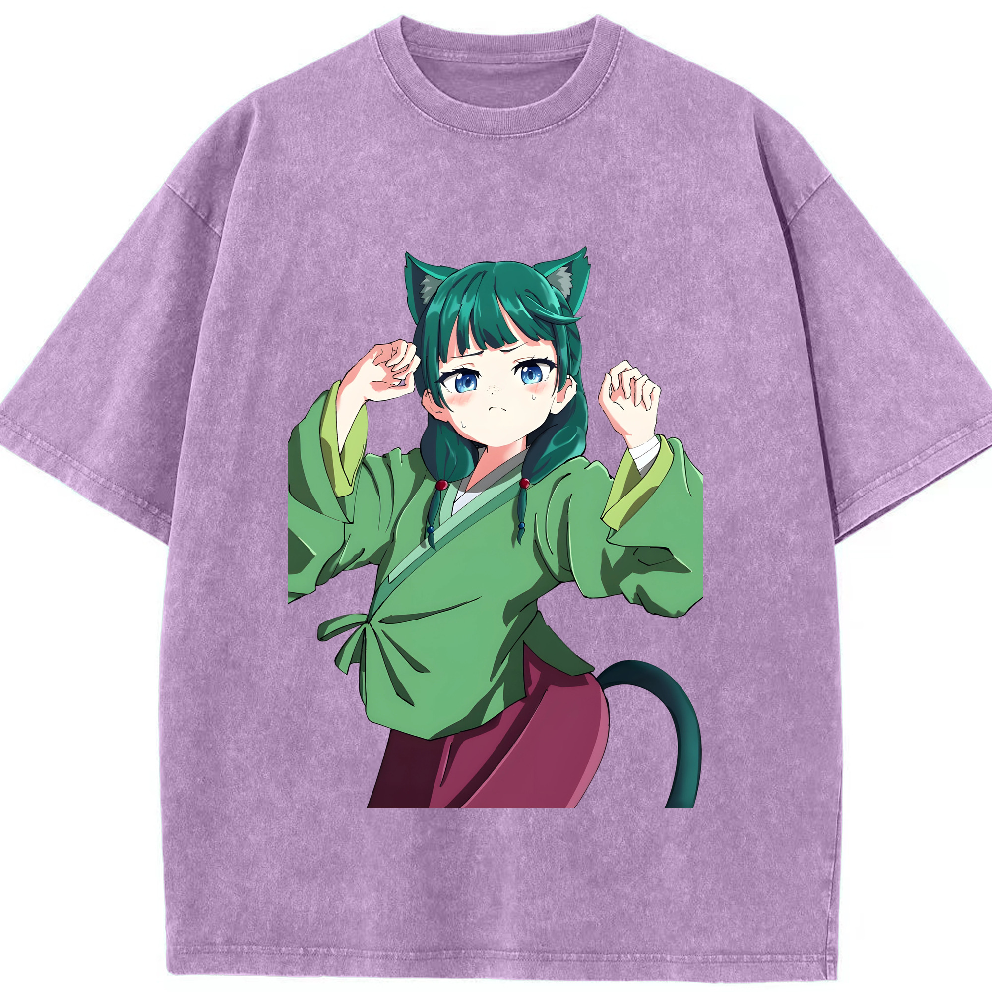 （画像用） 薬屋のひとりごと The Apothecary Diaries 綿100% ヴィンテージ風 半袖Tシャツ（フロントプリント）