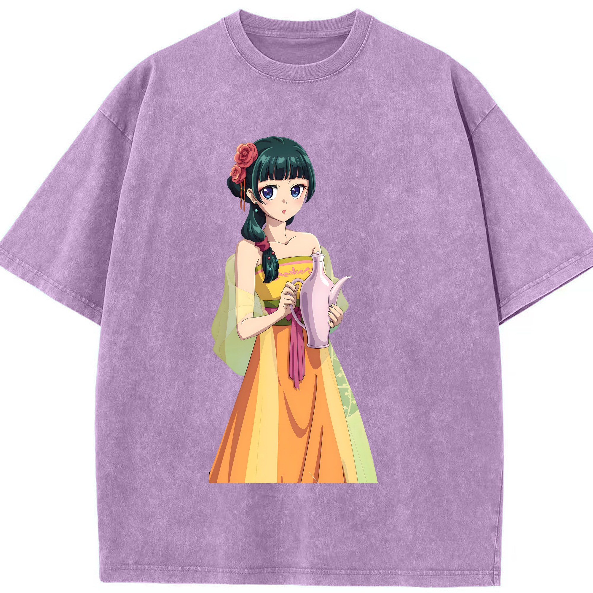 （画像用） 薬屋のひとりごと The Apothecary Diaries 綿100% ヴィンテージ風 半袖Tシャツ（フロントプリント）