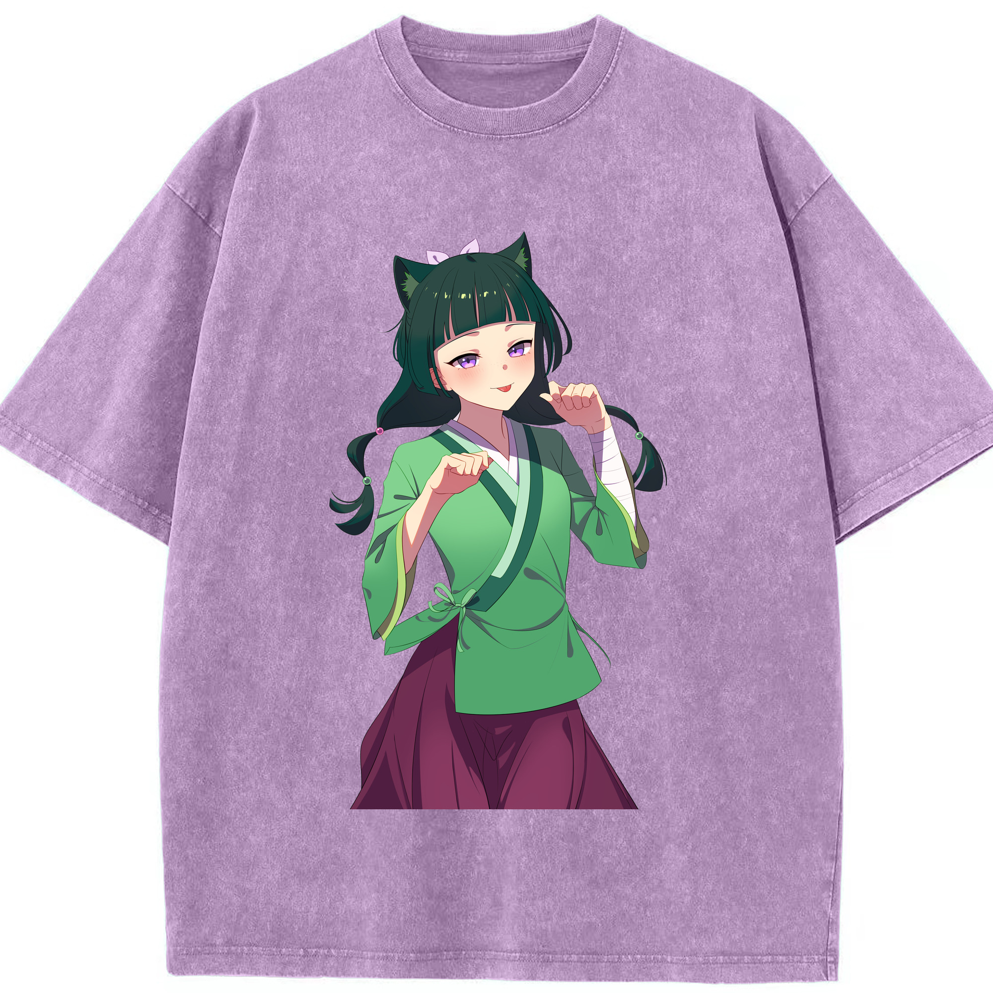 （画像用） 薬屋のひとりごと The Apothecary Diaries 綿100% ヴィンテージ風 半袖Tシャツ（フロントプリント）