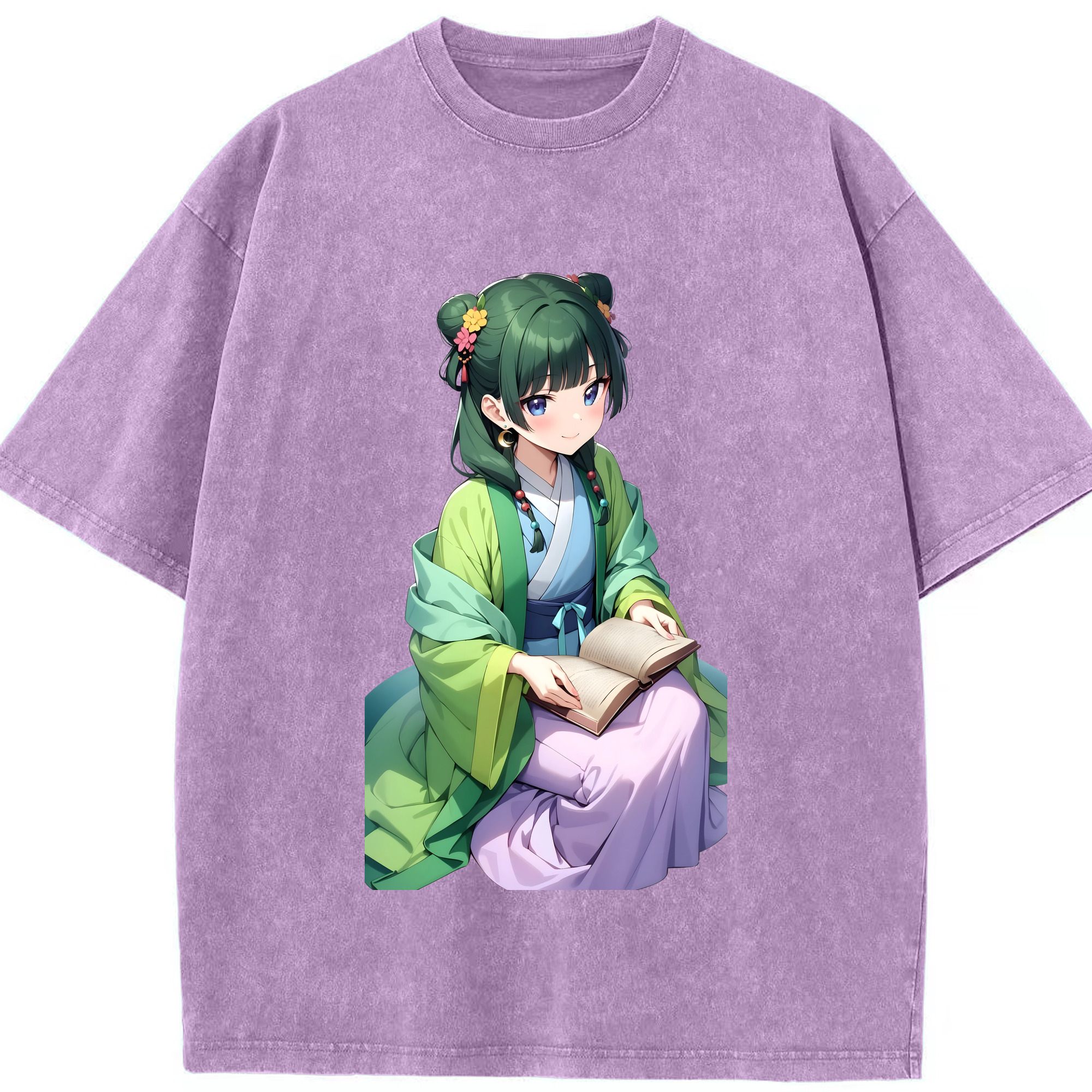 （画像用） 薬屋のひとりごと The Apothecary Diaries 綿100% ヴィンテージ風 半袖Tシャツ（フロントプリント）