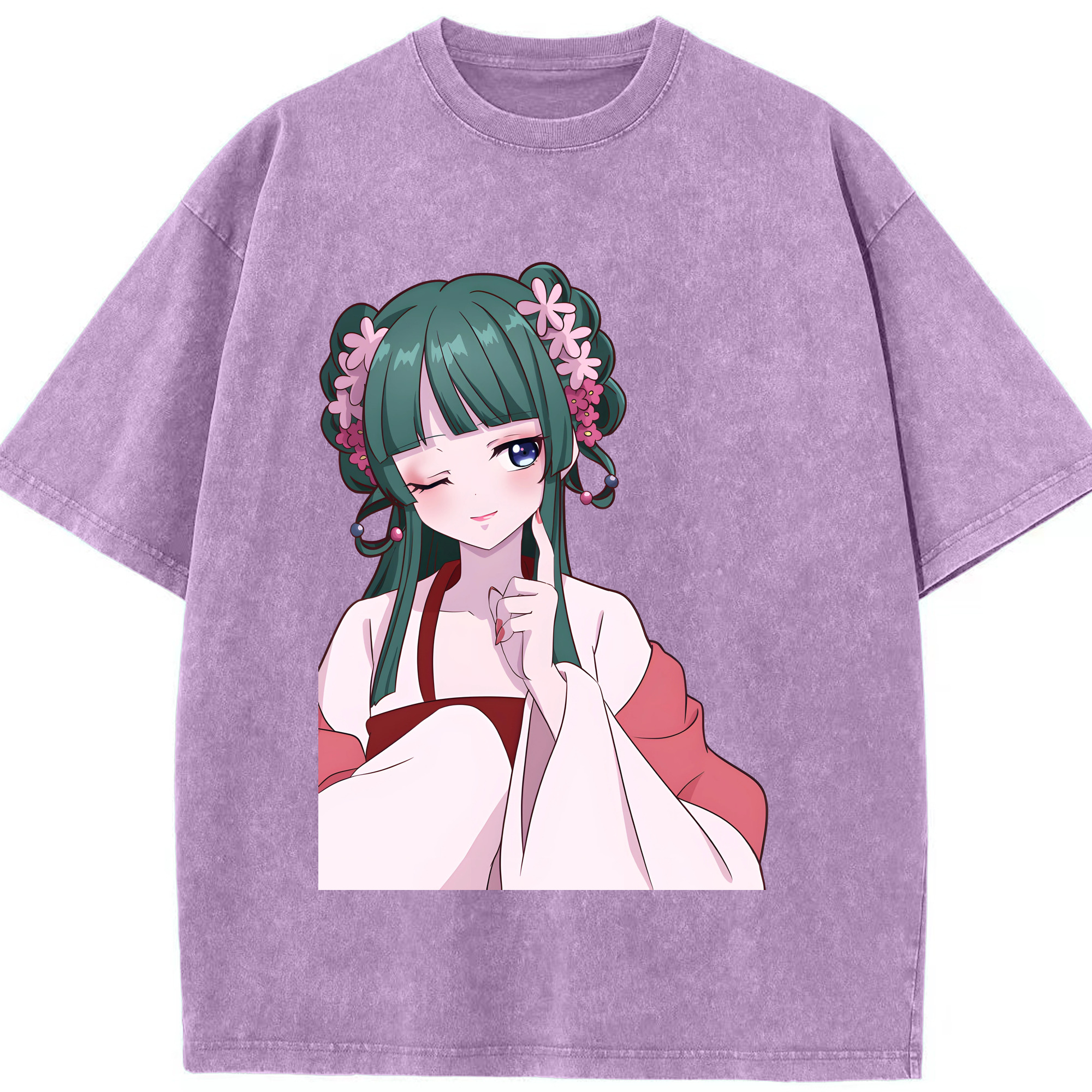 （画像用） 薬屋のひとりごと The Apothecary Diaries 綿100% ヴィンテージ風 半袖Tシャツ（フロントプリント）