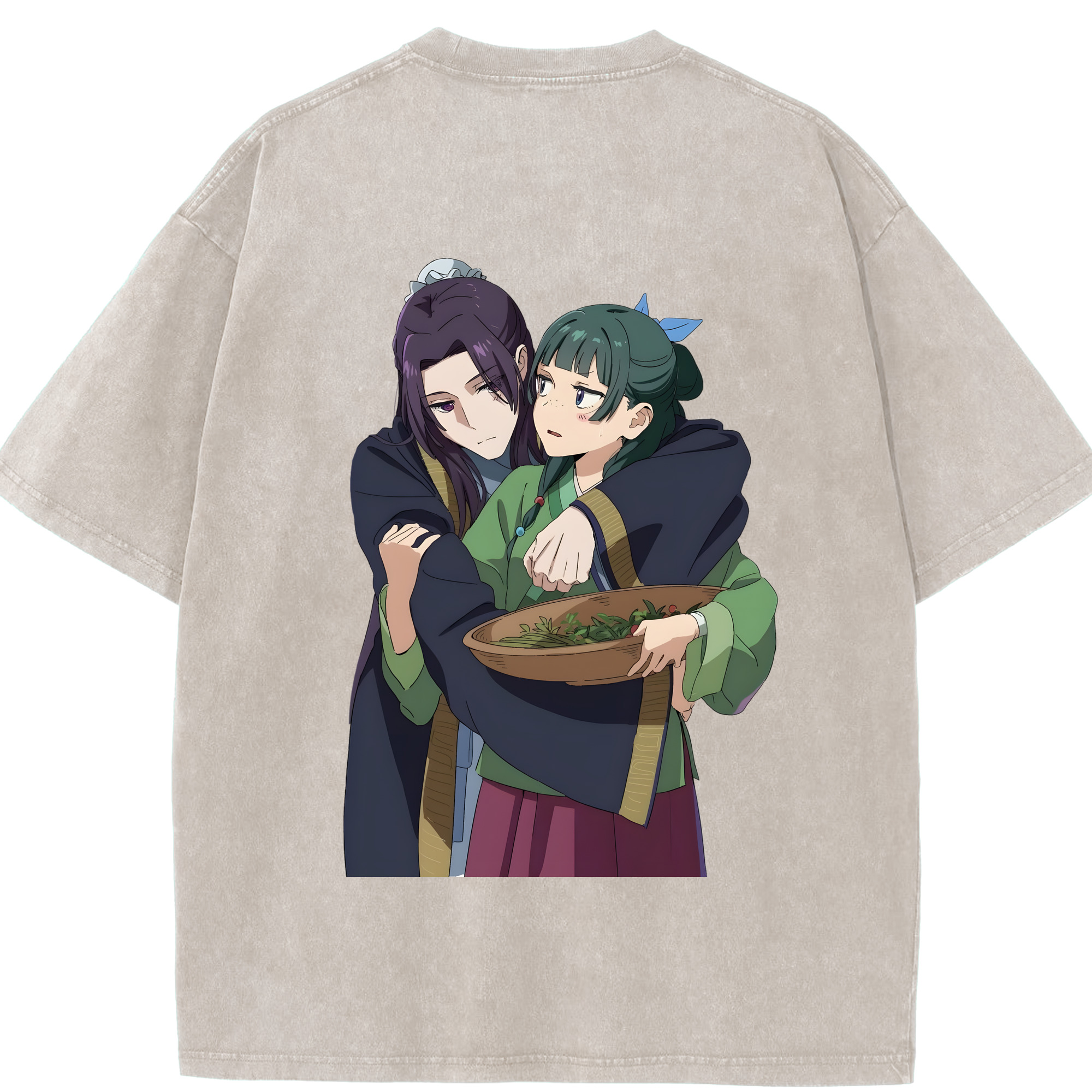 （画像用） 薬屋のひとりごと The Apothecary Diaries 綿100% ヴィンテージ風 半袖Tシャツ（背面プリント）