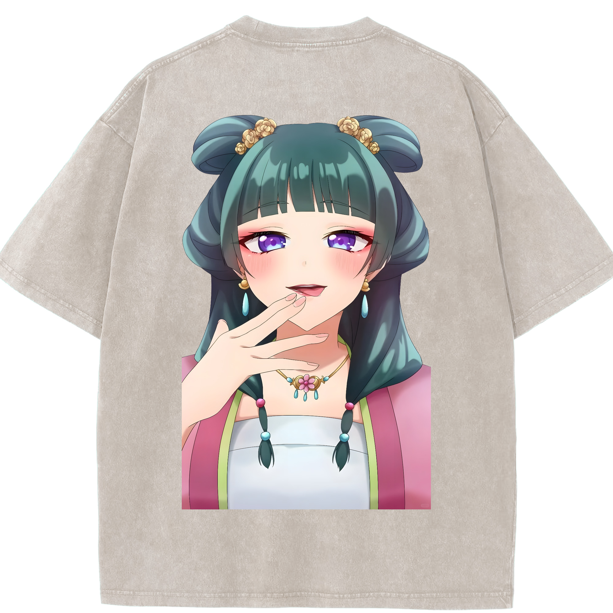（画像用） 薬屋のひとりごと The Apothecary Diaries 綿100% ヴィンテージ風 半袖Tシャツ（背面プリント）