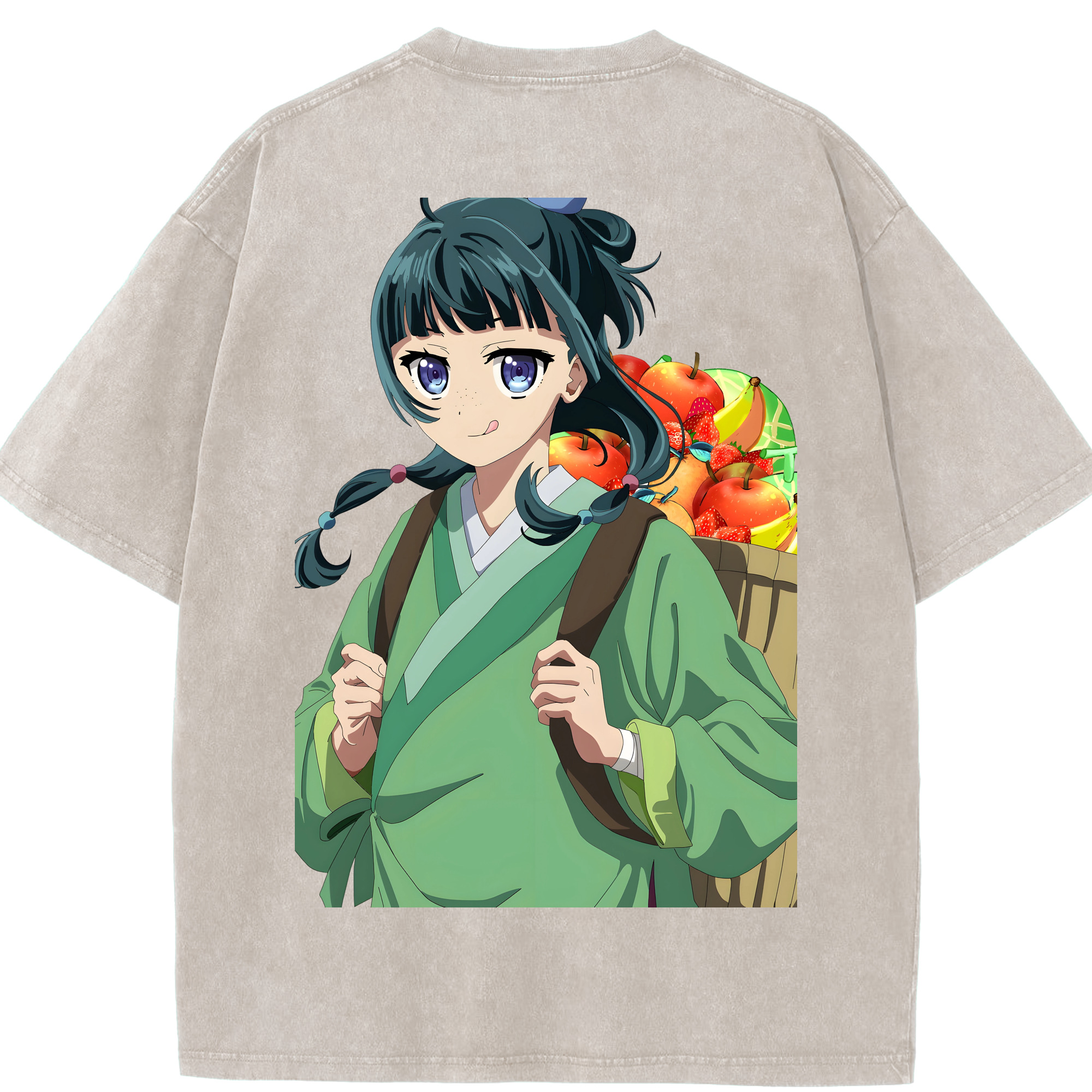 （画像用） 薬屋のひとりごと The Apothecary Diaries 綿100% ヴィンテージ風 半袖Tシャツ（背面プリント）
