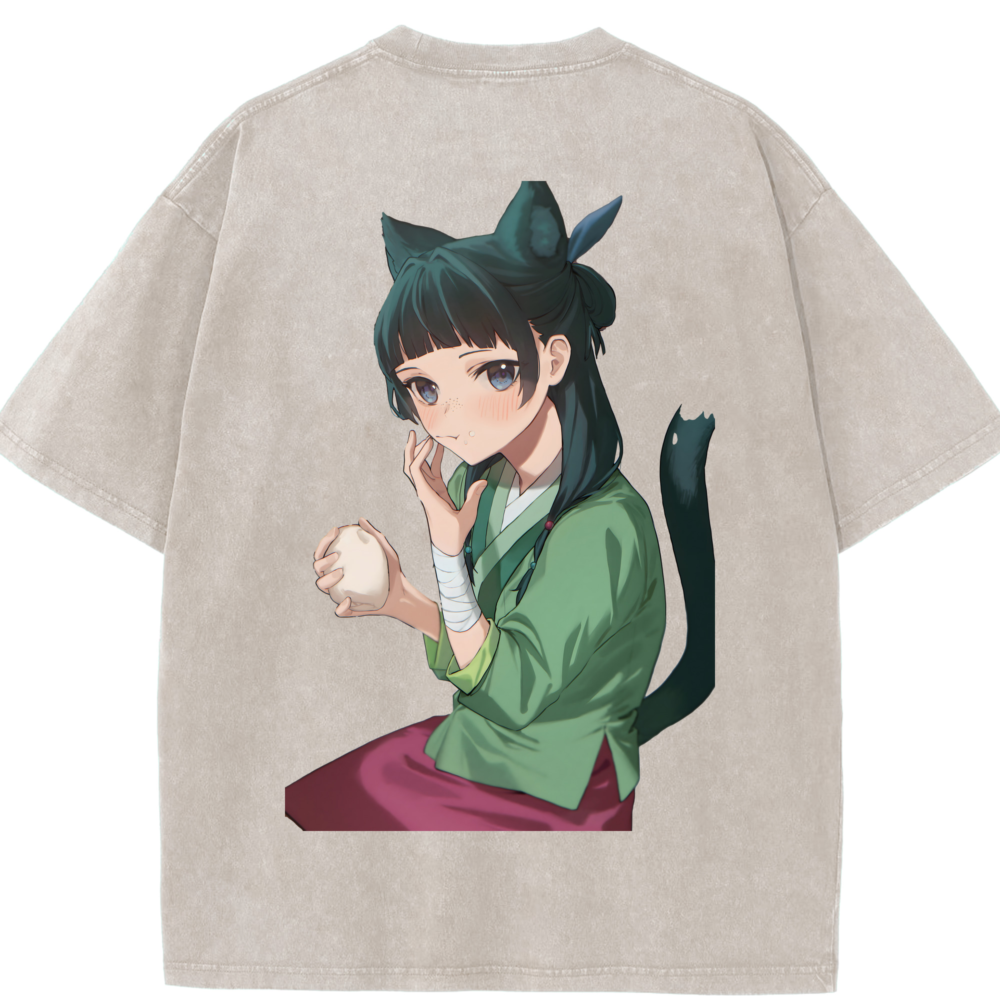（画像用） 薬屋のひとりごと The Apothecary Diaries 綿100% ヴィンテージ風 半袖Tシャツ（背面プリント）