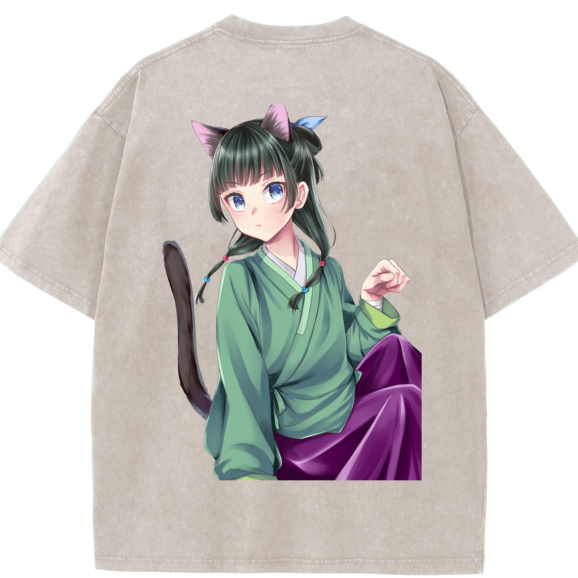 （画像用） 薬屋のひとりごと The Apothecary Diaries 綿100% ヴィンテージ風 半袖Tシャツ（背面プリント）