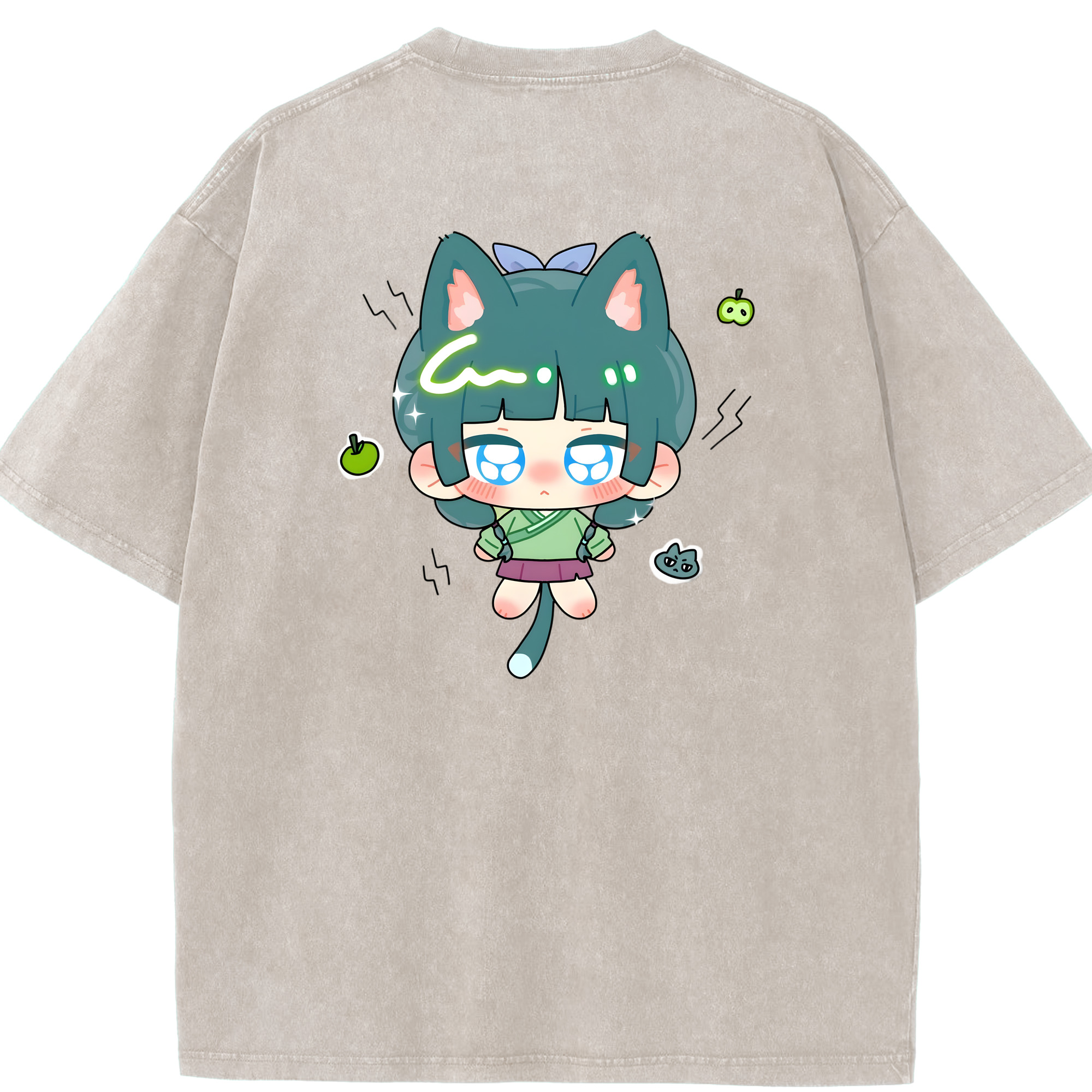 （画像用） 薬屋のひとりごと The Apothecary Diaries 綿100% ヴィンテージ風 半袖Tシャツ（背面プリント）