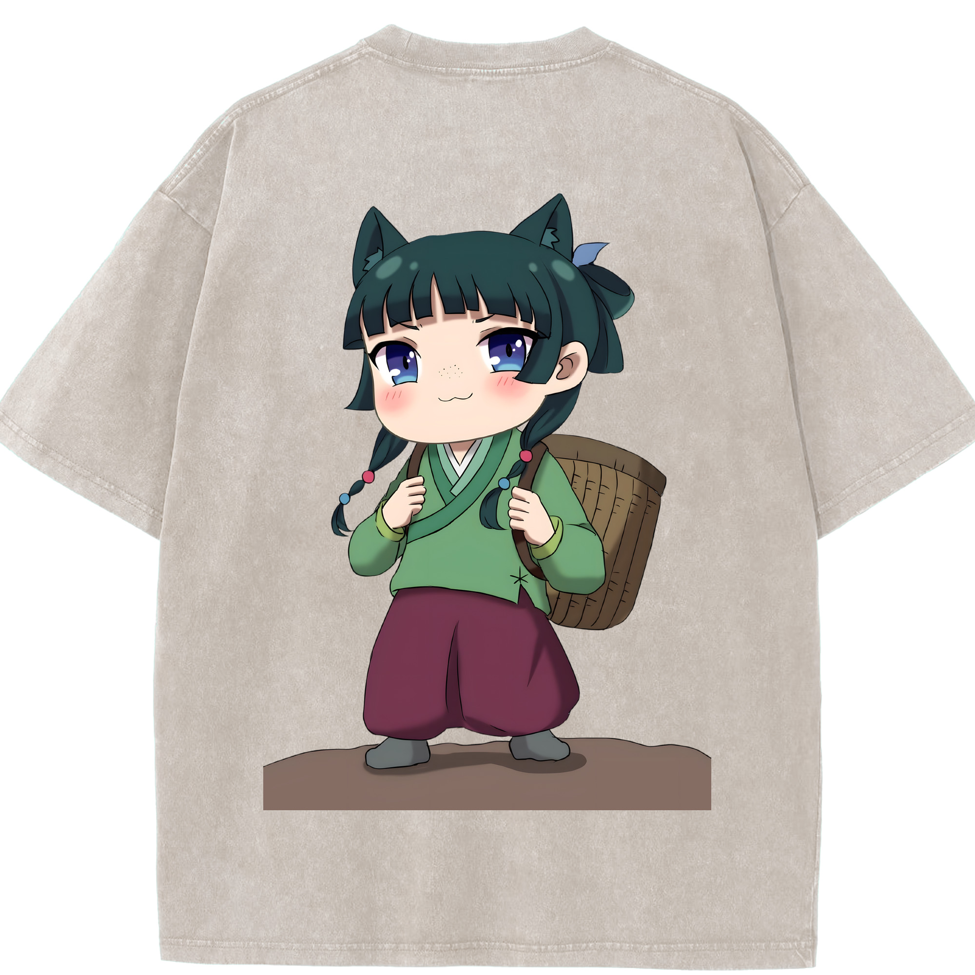 （画像用） 薬屋のひとりごと The Apothecary Diaries 綿100% ヴィンテージ風 半袖Tシャツ（背面プリント）