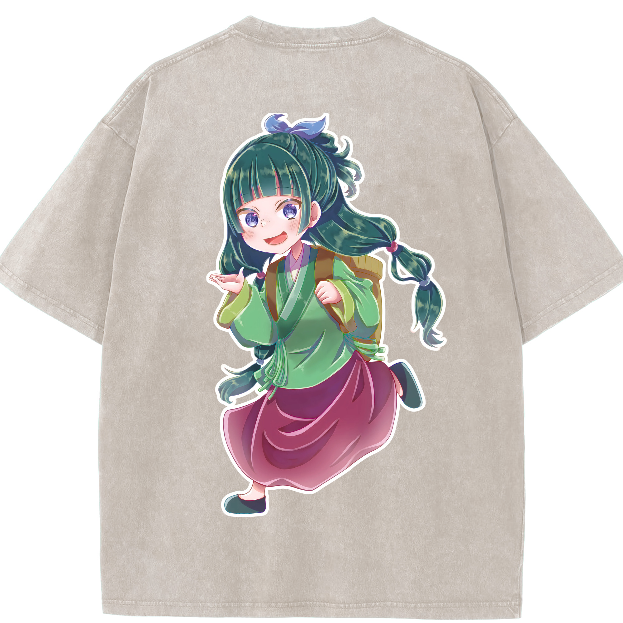 （画像用） 薬屋のひとりごと The Apothecary Diaries 綿100% ヴィンテージ風 半袖Tシャツ（背面プリント）