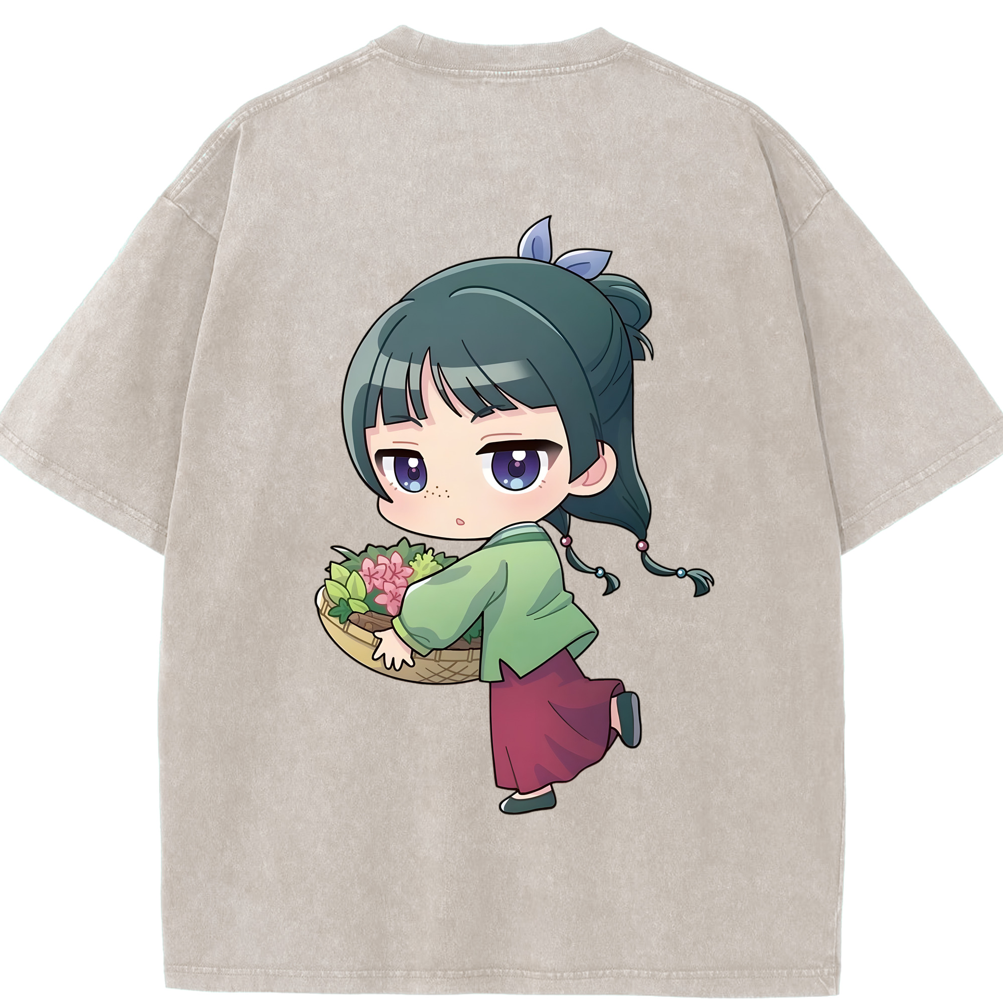 （画像用） 薬屋のひとりごと The Apothecary Diaries 綿100% ヴィンテージ風 半袖Tシャツ（背面プリント）