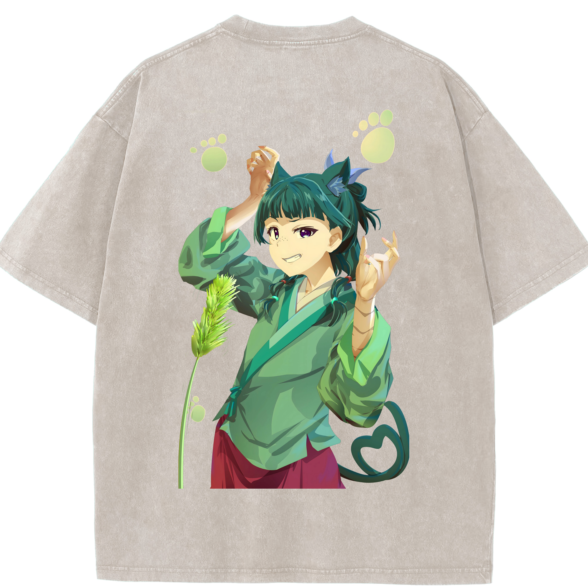 （画像用） 薬屋のひとりごと The Apothecary Diaries 綿100% ヴィンテージ風 半袖Tシャツ（背面プリント）