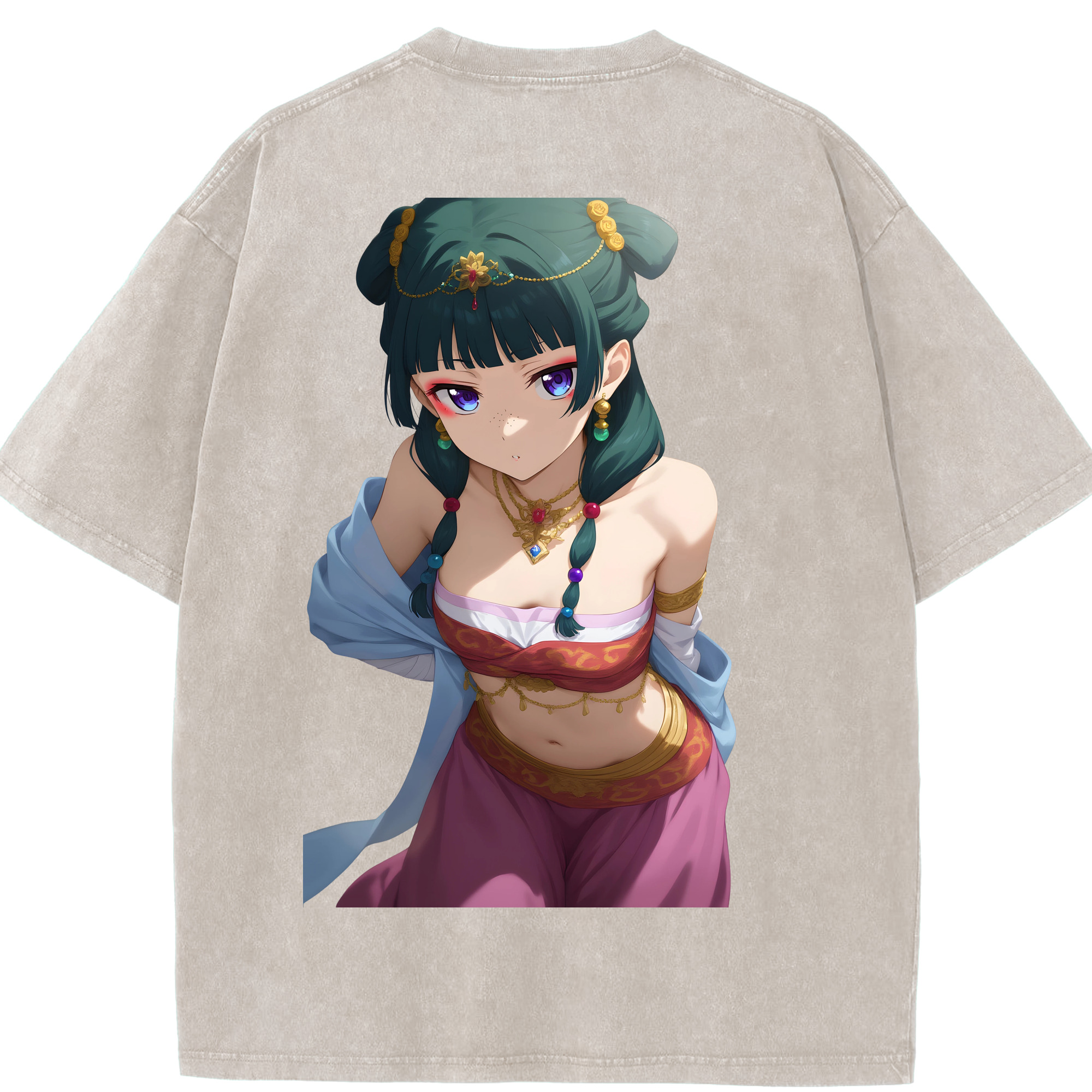 （画像用） 薬屋のひとりごと The Apothecary Diaries 綿100% ヴィンテージ風 半袖Tシャツ（背面プリント）