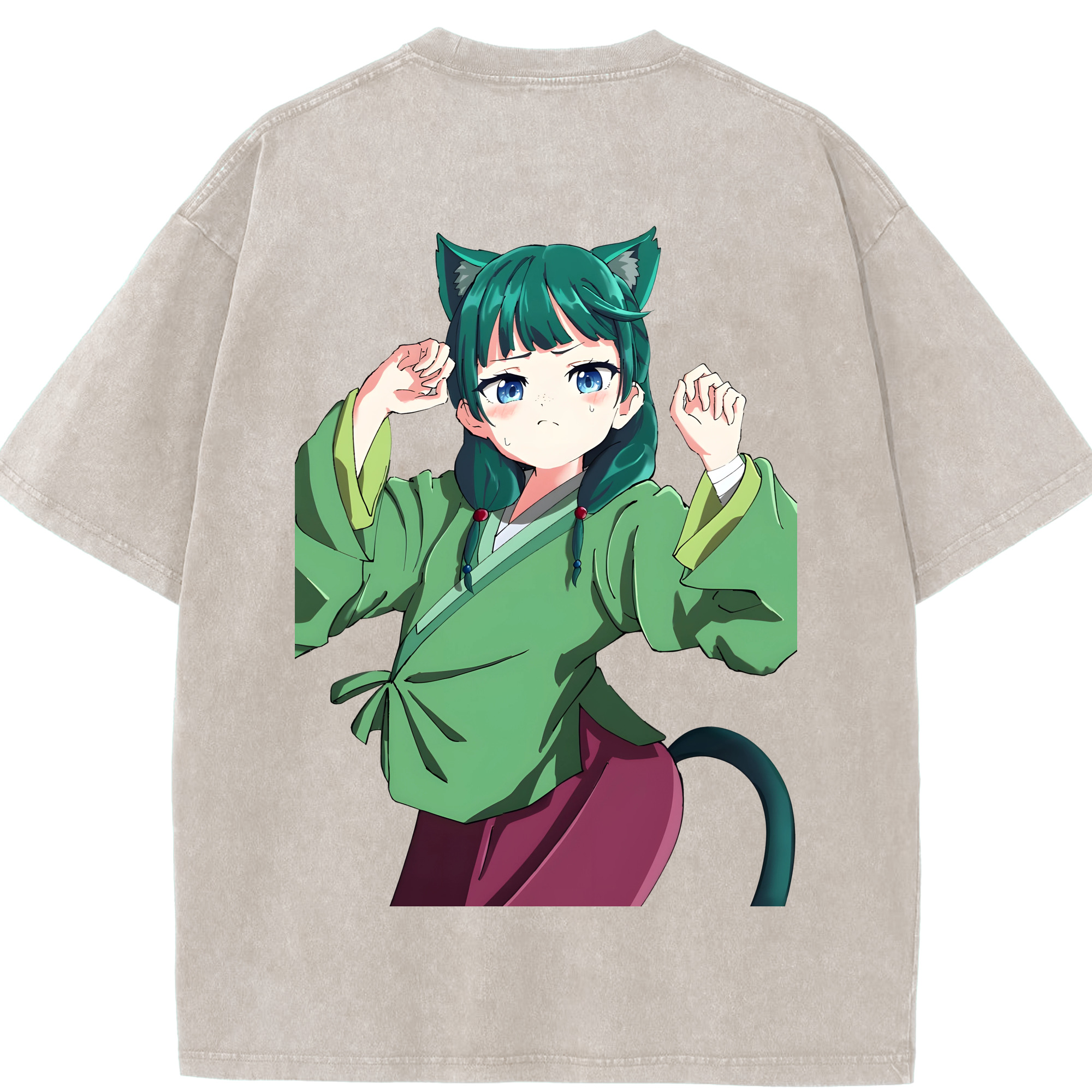 （画像用） 薬屋のひとりごと The Apothecary Diaries 綿100% ヴィンテージ風 半袖Tシャツ（背面プリント）