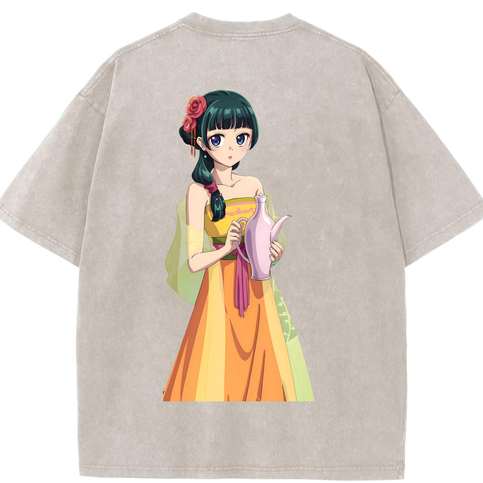 （画像用） 薬屋のひとりごと The Apothecary Diaries 綿100% ヴィンテージ風 半袖Tシャツ（背面プリント）