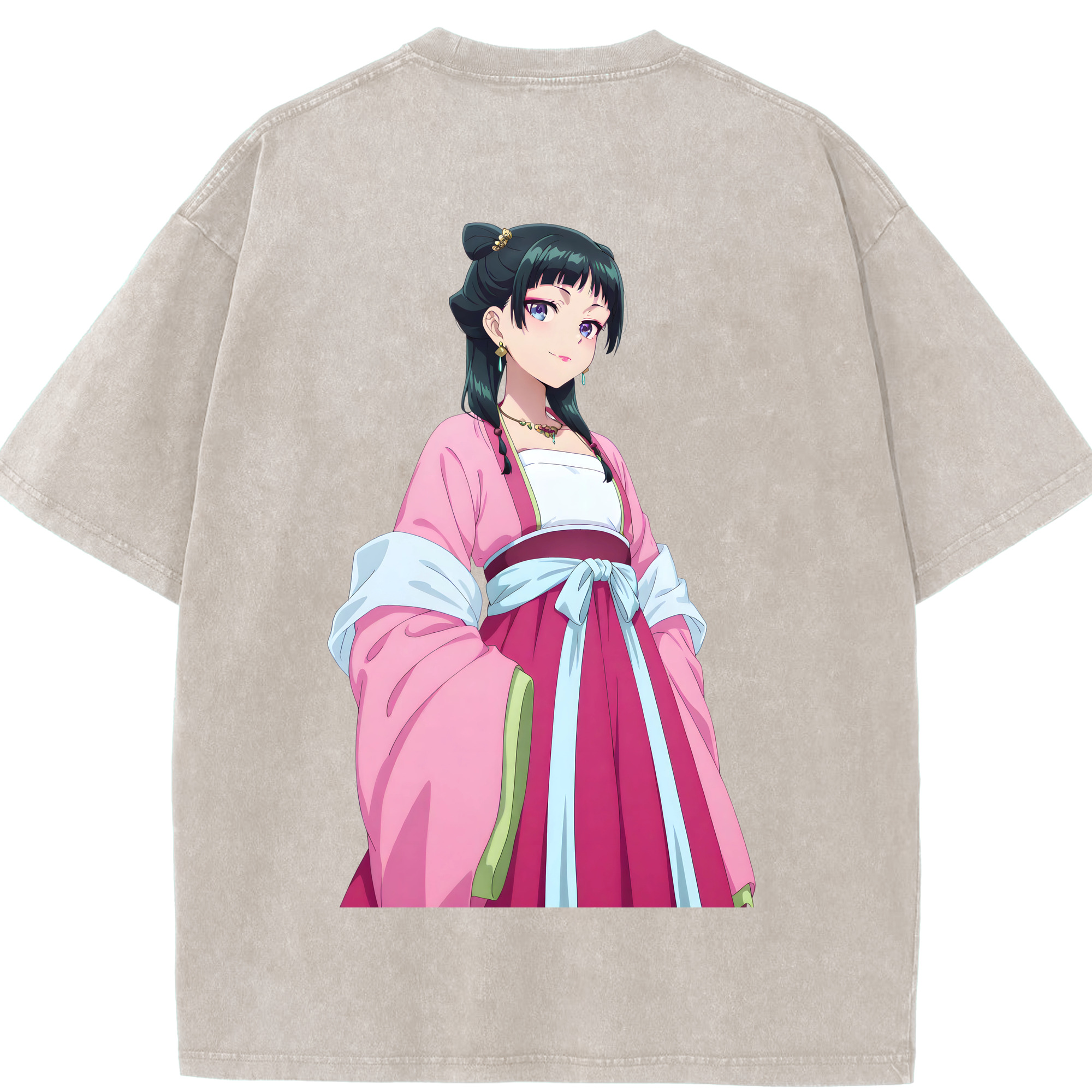 （画像用） 薬屋のひとりごと The Apothecary Diaries 綿100% ヴィンテージ風 半袖Tシャツ（背面プリント）