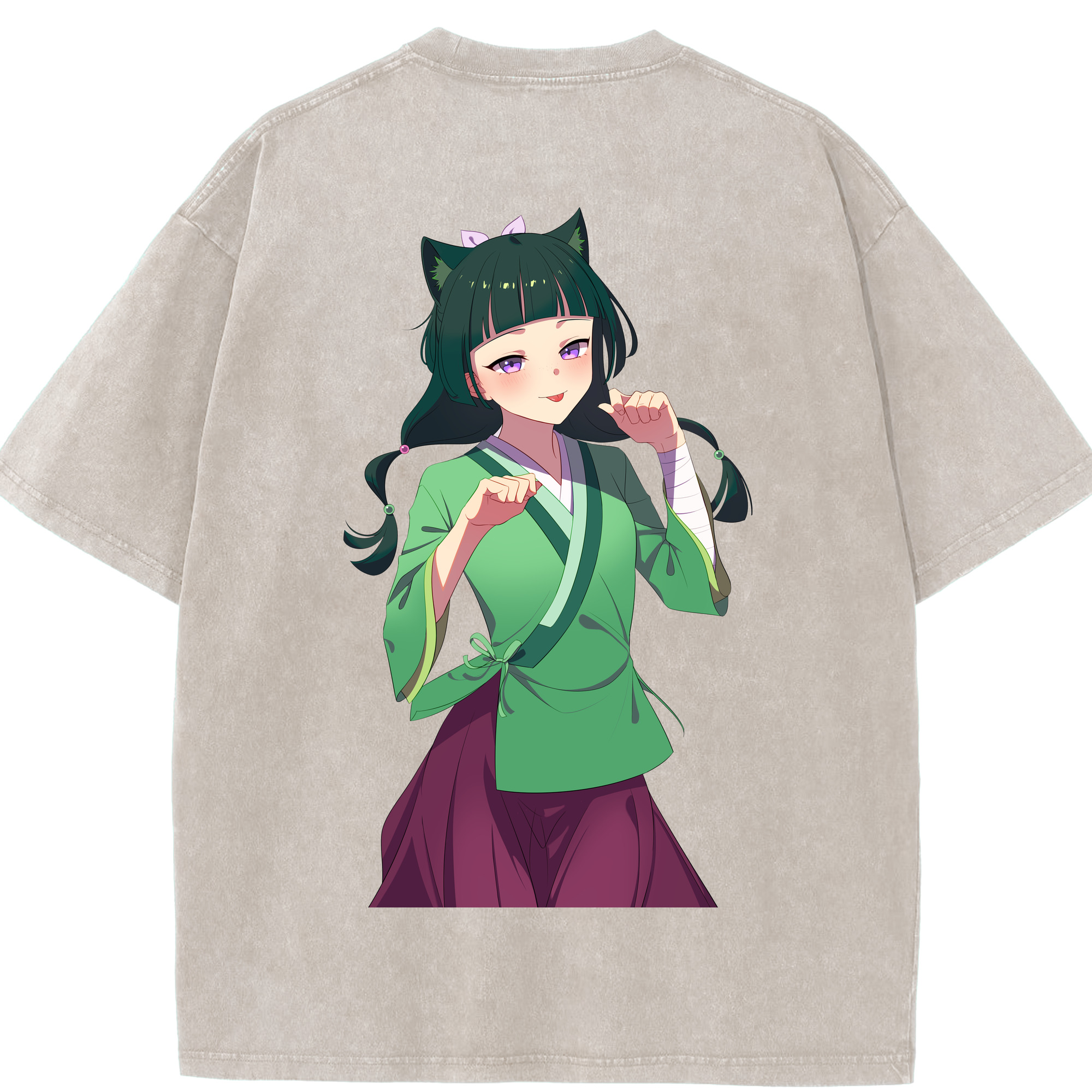 （画像用） 薬屋のひとりごと The Apothecary Diaries 綿100% ヴィンテージ風 半袖Tシャツ（背面プリント）