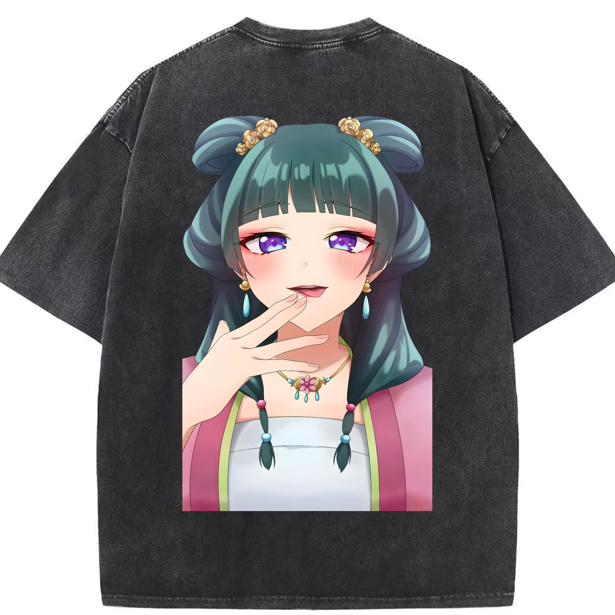 （画像用） 薬屋のひとりごと The Apothecary Diaries 綿100% ヴィンテージ風 半袖Tシャツ（背面プリント）
