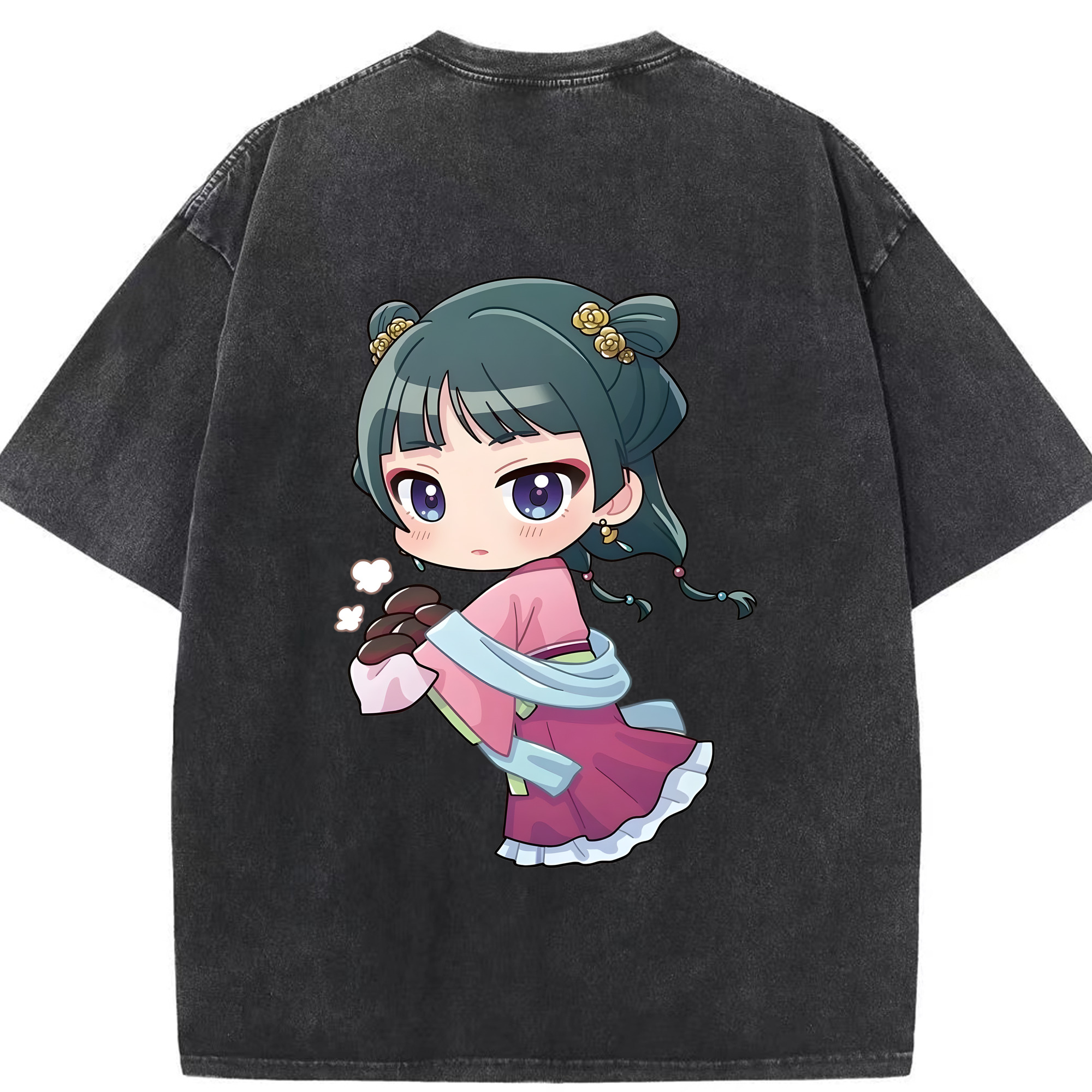 （画像用） 薬屋のひとりごと The Apothecary Diaries 綿100% ヴィンテージ風 半袖Tシャツ（背面プリント）