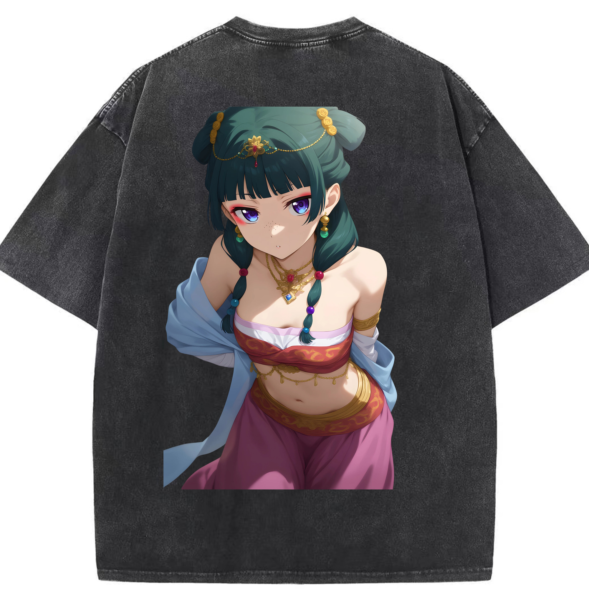 （画像用） 薬屋のひとりごと The Apothecary Diaries 綿100% ヴィンテージ風 半袖Tシャツ（背面プリント）