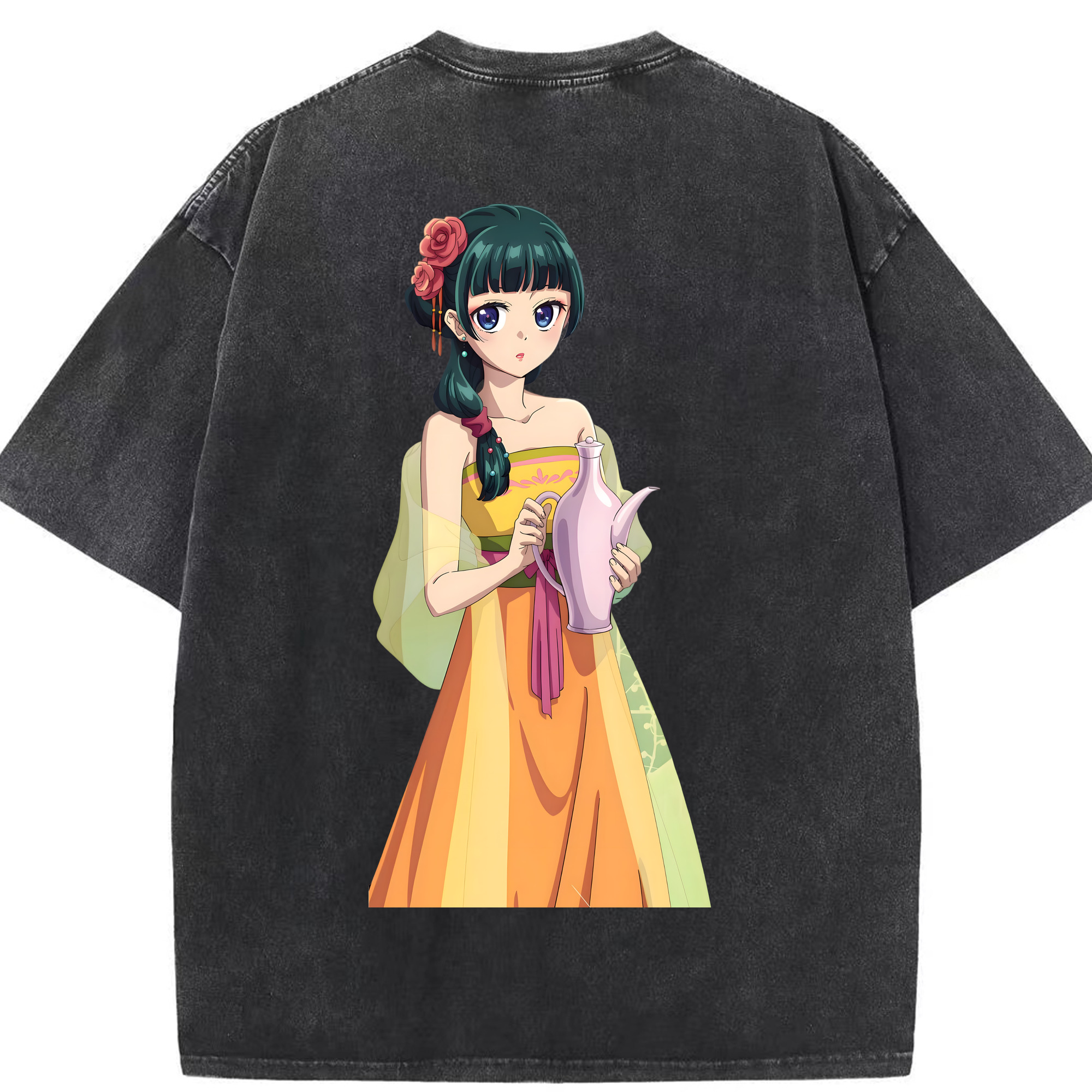 （画像用） 薬屋のひとりごと The Apothecary Diaries 綿100% ヴィンテージ風 半袖Tシャツ（背面プリント）