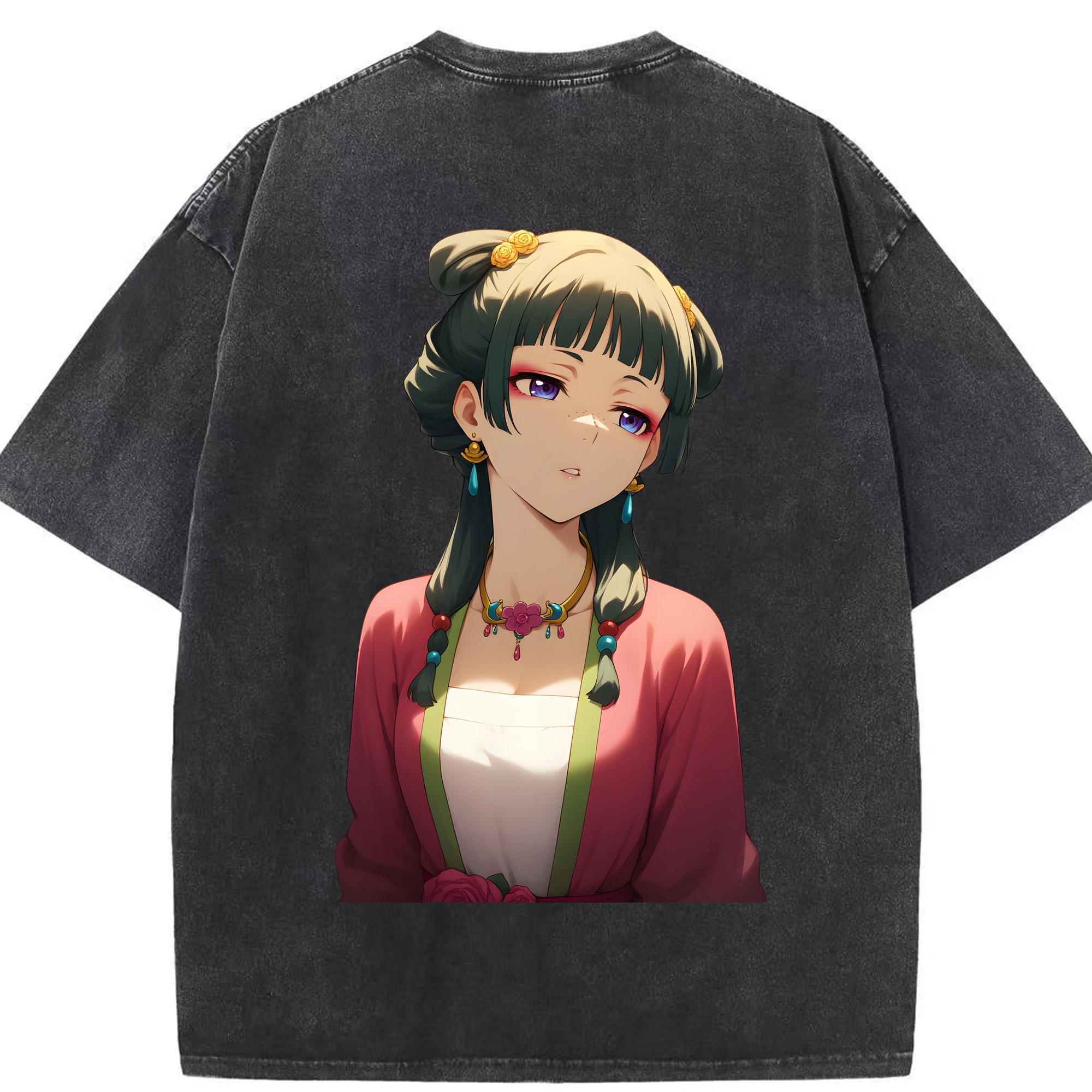 （画像用） 薬屋のひとりごと The Apothecary Diaries 綿100% ヴィンテージ風 半袖Tシャツ（背面プリント）