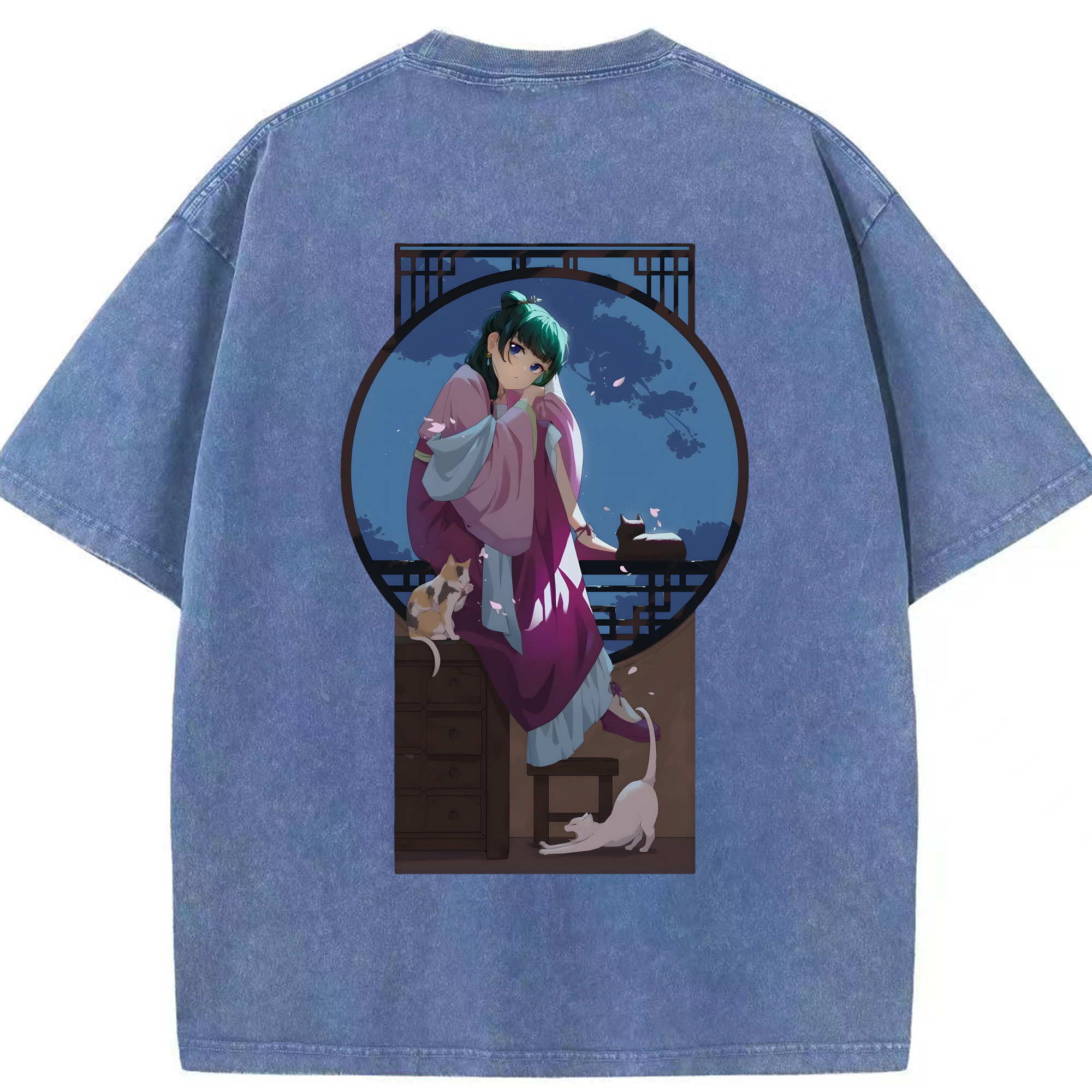 （画像用） 薬屋のひとりごと The Apothecary Diaries 綿100% ヴィンテージ風 半袖Tシャツ（背面プリント）