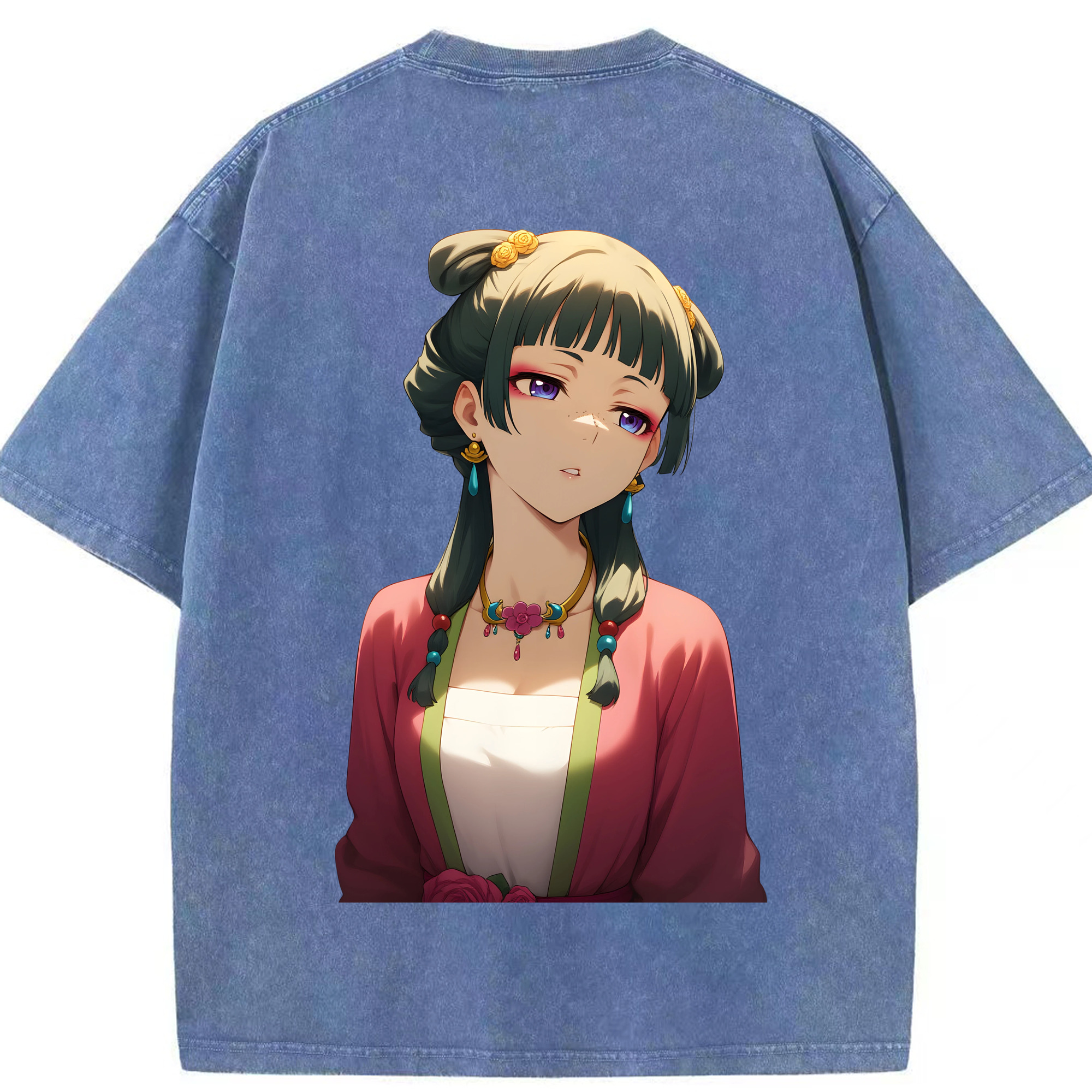 （画像用） 薬屋のひとりごと The Apothecary Diaries 綿100% ヴィンテージ風 半袖Tシャツ（背面プリント）
