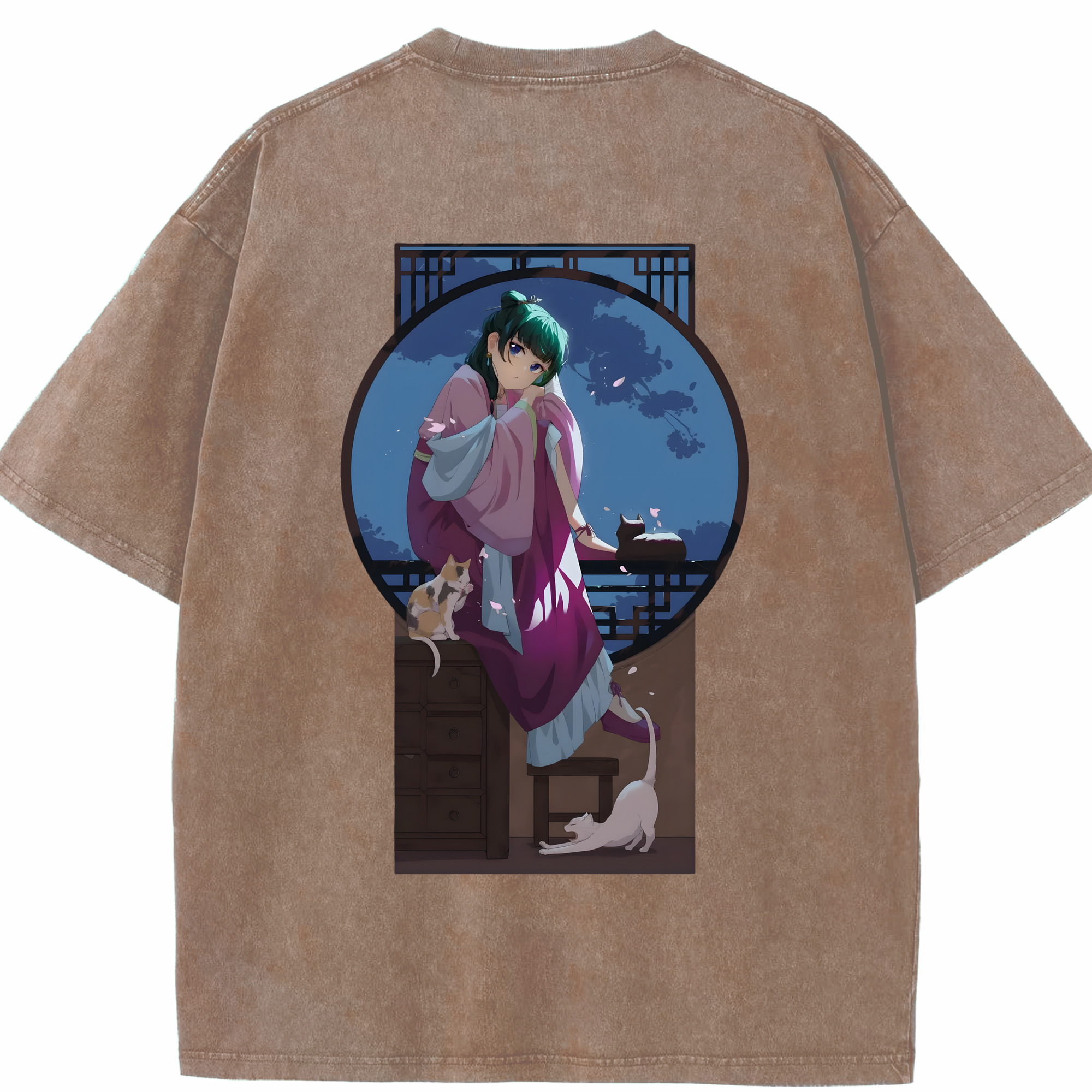 （画像用） 薬屋のひとりごと The Apothecary Diaries 綿100% ヴィンテージ風 半袖Tシャツ（背面プリント）