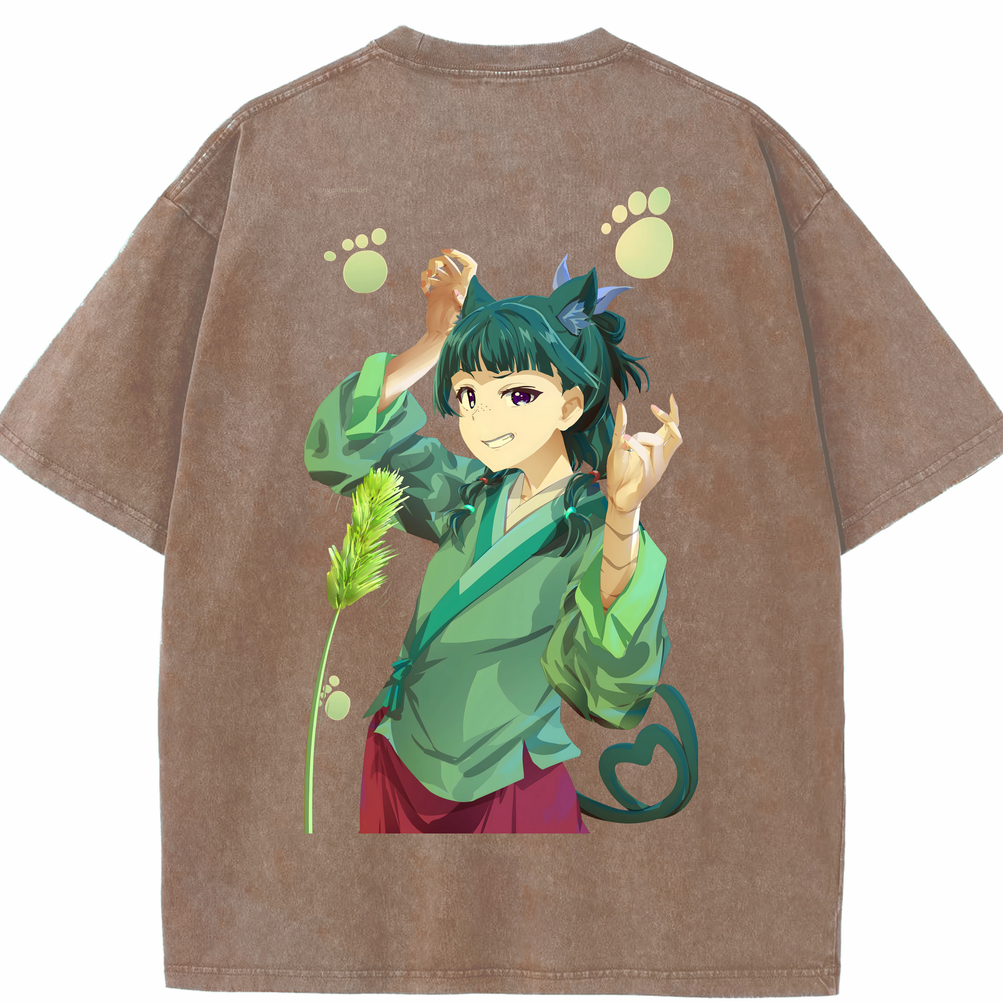 （画像用） 薬屋のひとりごと The Apothecary Diaries 綿100% ヴィンテージ風 半袖Tシャツ（背面プリント）