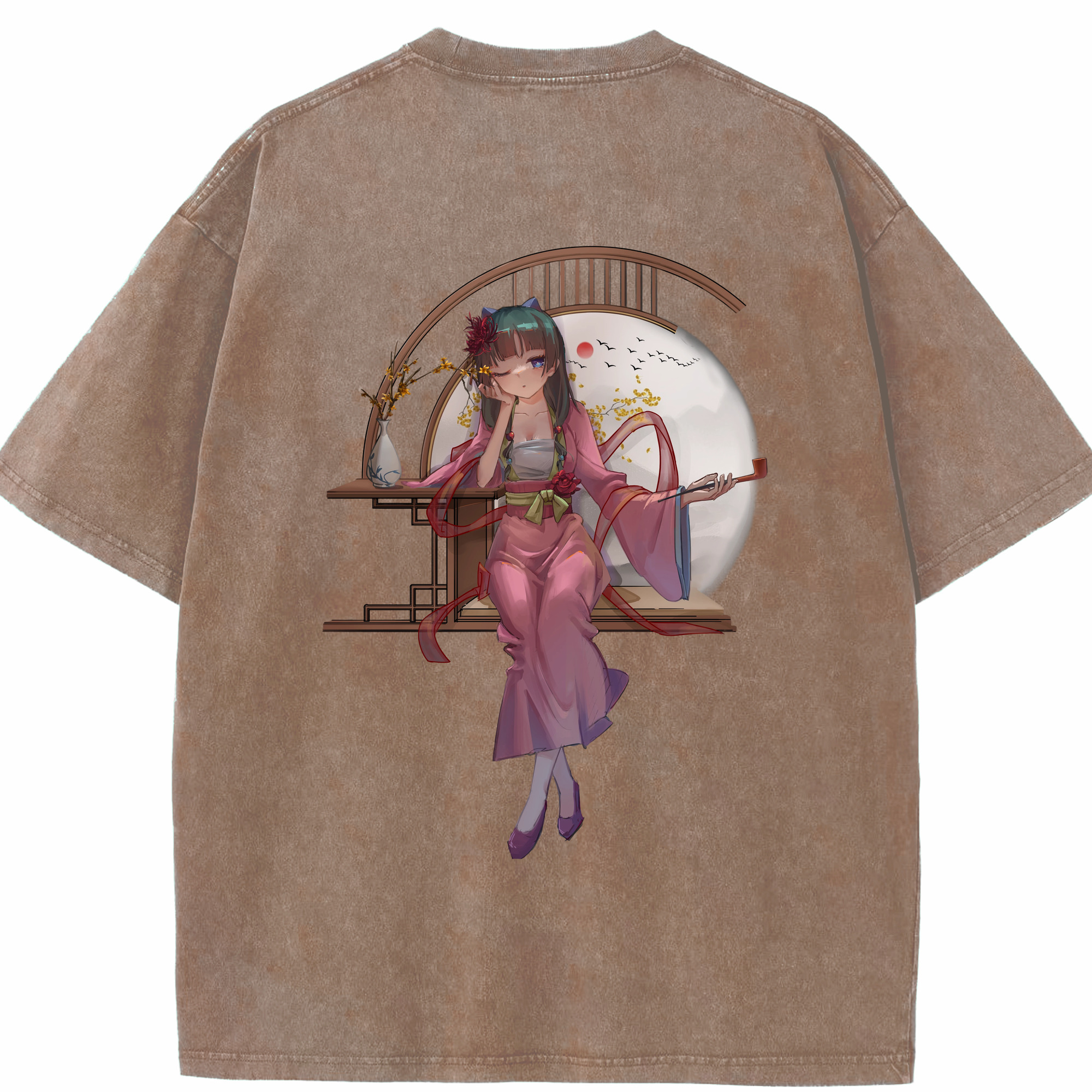 （画像用） 薬屋のひとりごと The Apothecary Diaries 綿100% ヴィンテージ風 半袖Tシャツ（背面プリント）