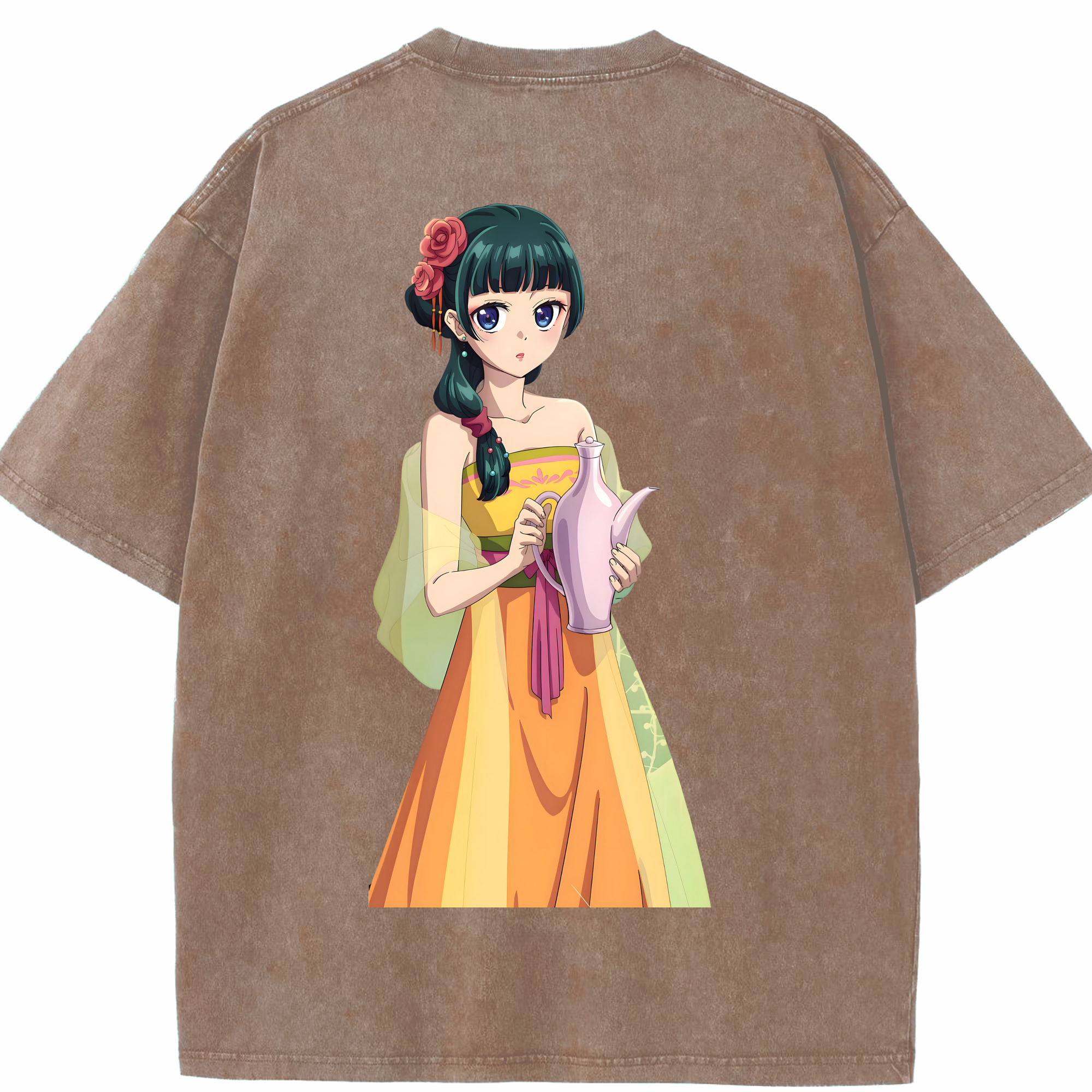 （画像用） 薬屋のひとりごと The Apothecary Diaries 綿100% ヴィンテージ風 半袖Tシャツ（背面プリント）